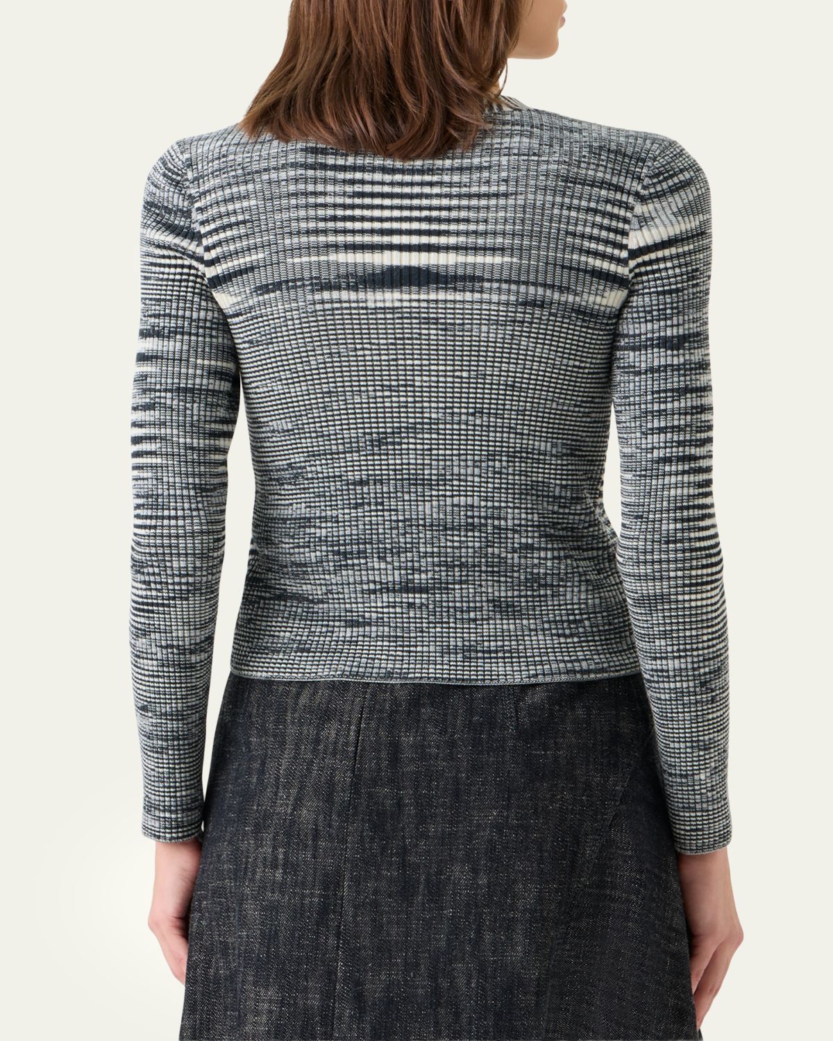 Akris punto Space Dye Ribbed Merino Cardigan | Thumbnail 3