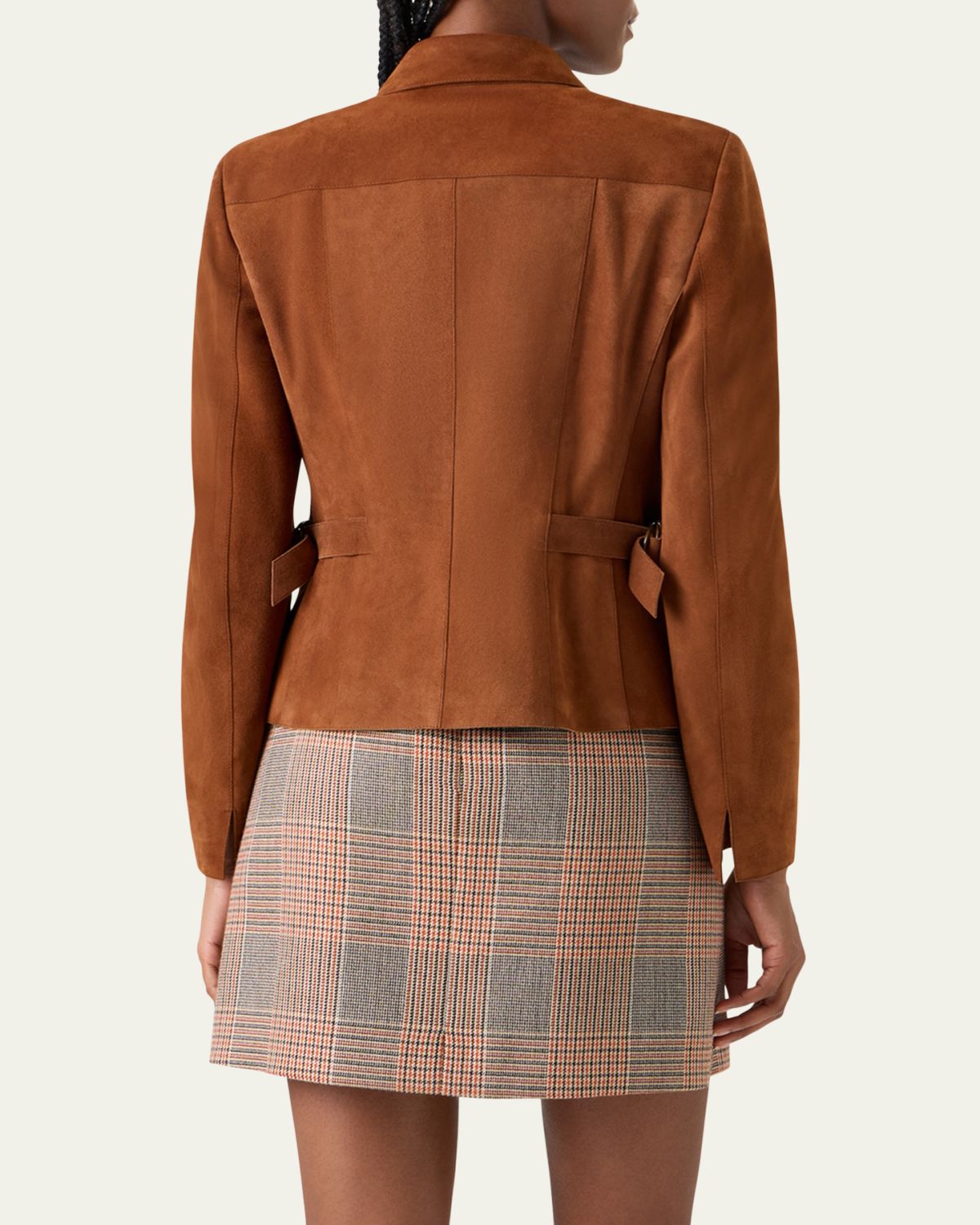 Akris punto Suede Slim Zip Jacket | Thumbnail 3 Akris punto Suede Slim Zip Jacket | Thumbnail 3