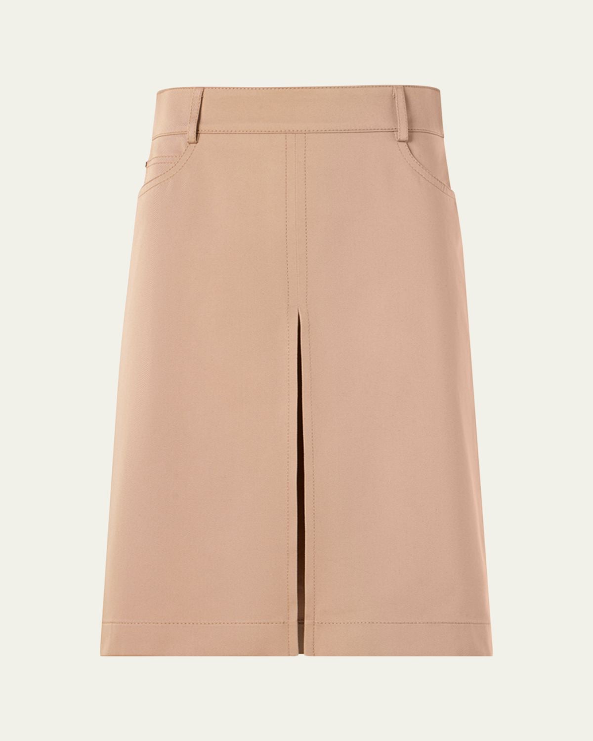 Akris punto Box Pleat Cotton Gabardine A-Line Skirt | Thumbnail 5 Akris punto Box Pleat Cotton Gabardine A-Line Skirt | Thumbnail 5