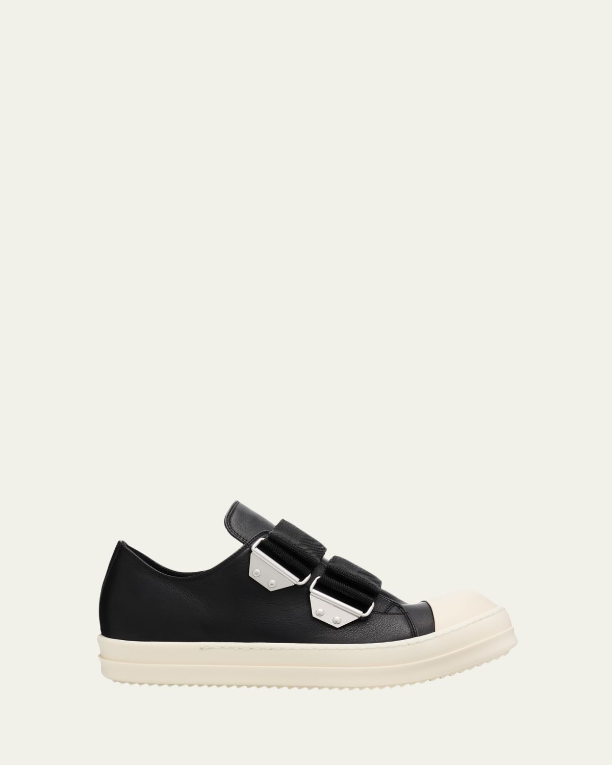 Rick Owens Men's Extreme Strap Leather Low-Top Sneakers