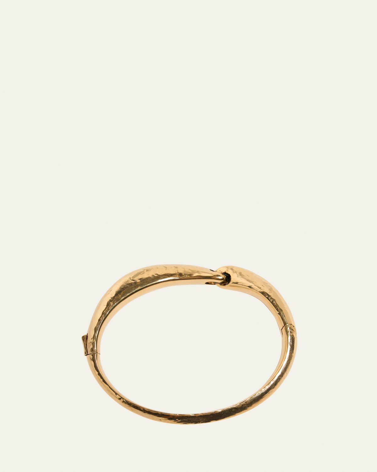 Saint Laurent Men's Hammered Brass Bangle Bracelet