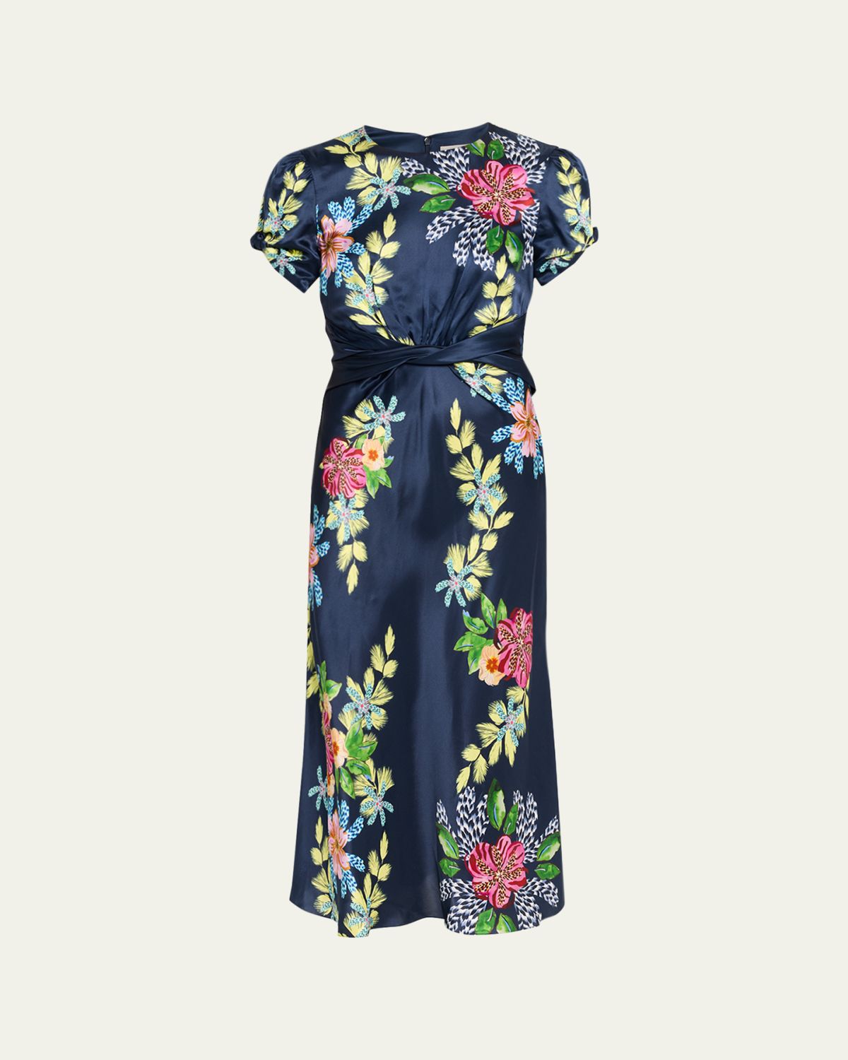 Saloni Gwen Floral Silk-Blend Dress | Thumbnail 6 Saloni Gwen Floral Silk-Blend Dress | Thumbnail 6