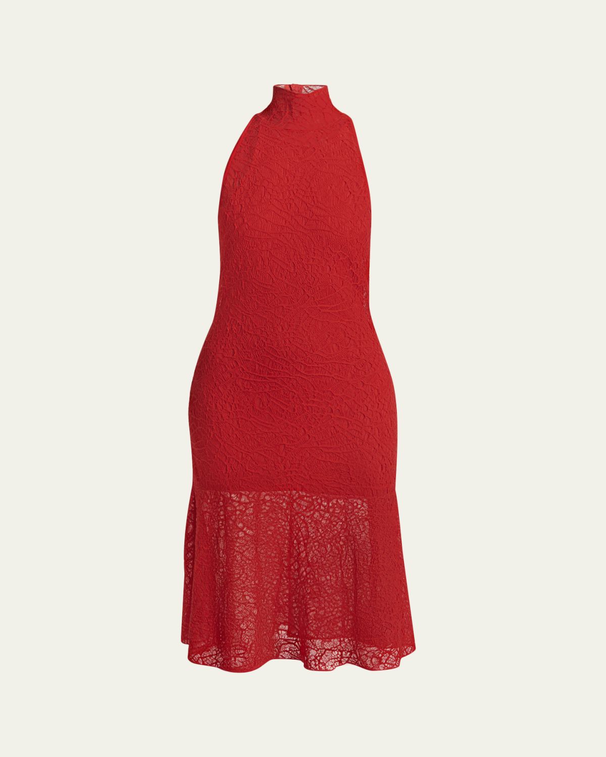 McQueen Spider Lace Halter Midi Dress