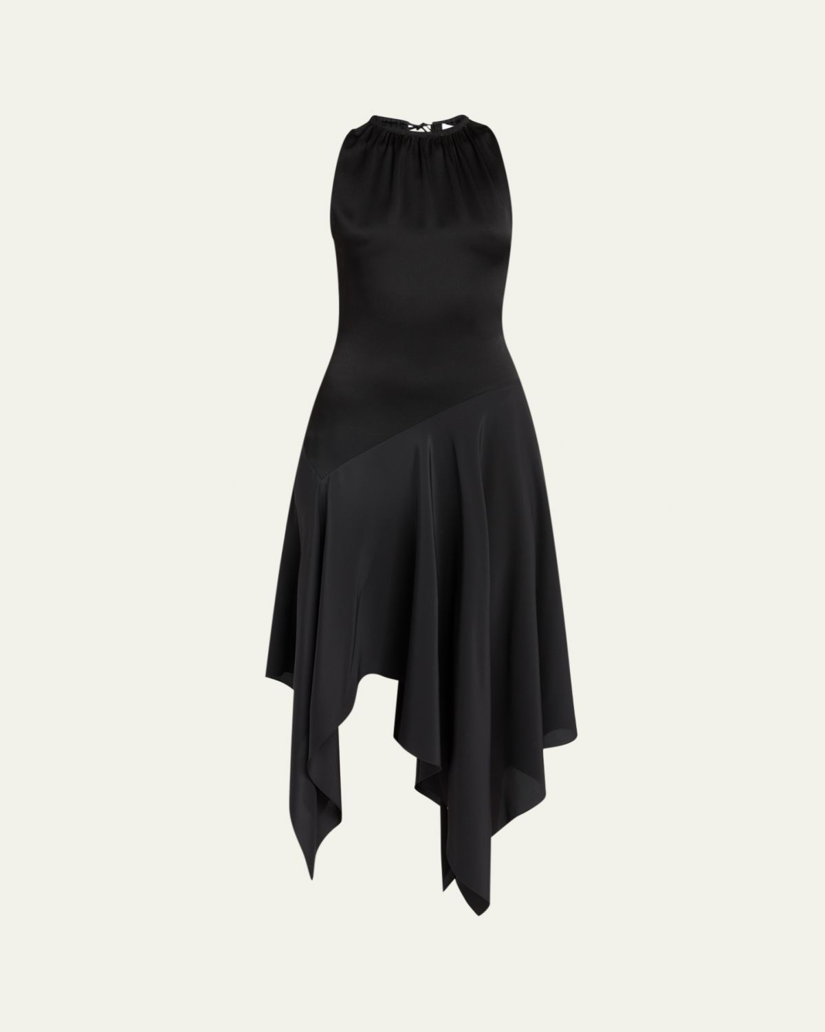 McQueen Sleeveless Flowy Handkerchief Midi Dress