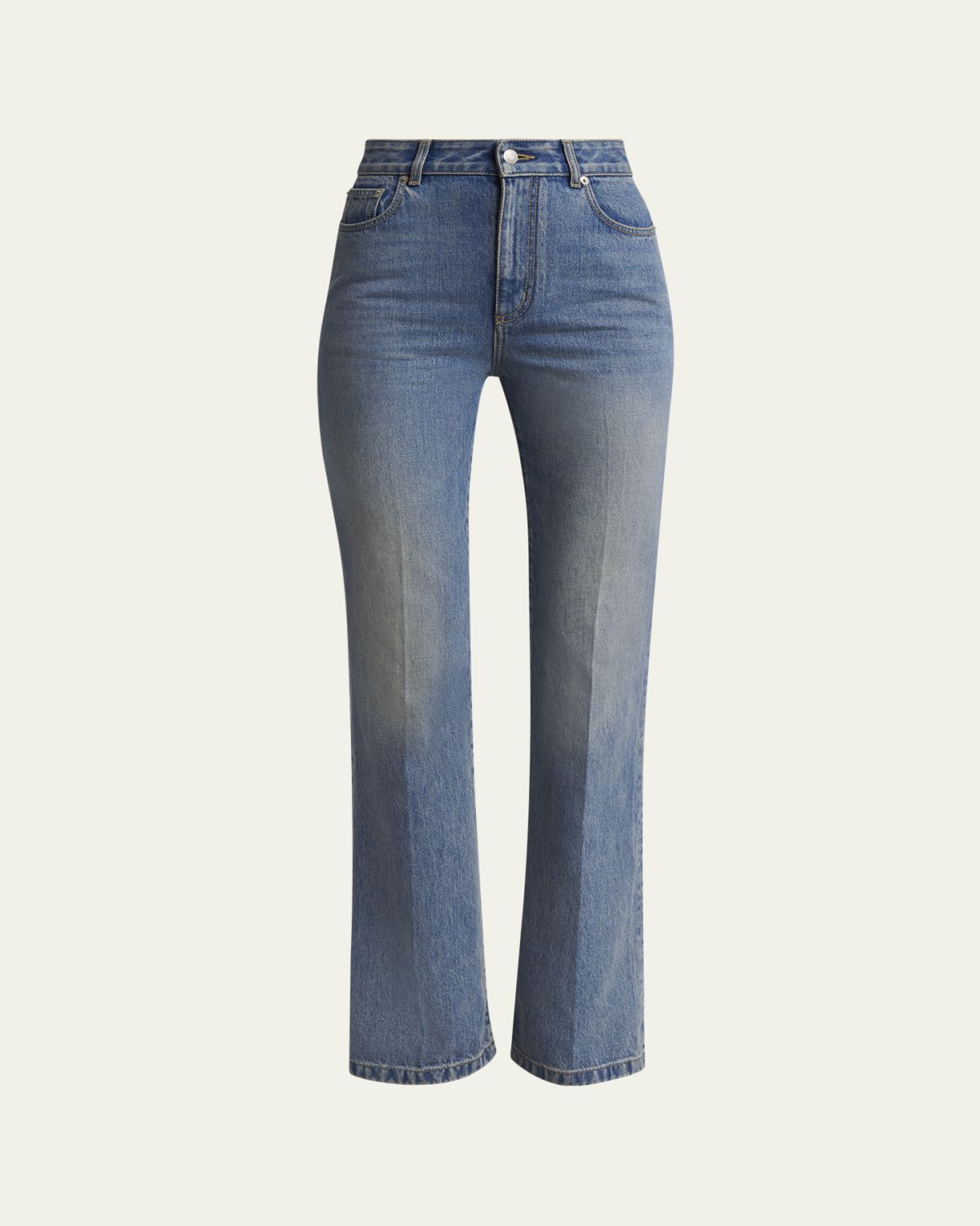 McQueen Mid-Rise Slim-Leg Denim Jeans