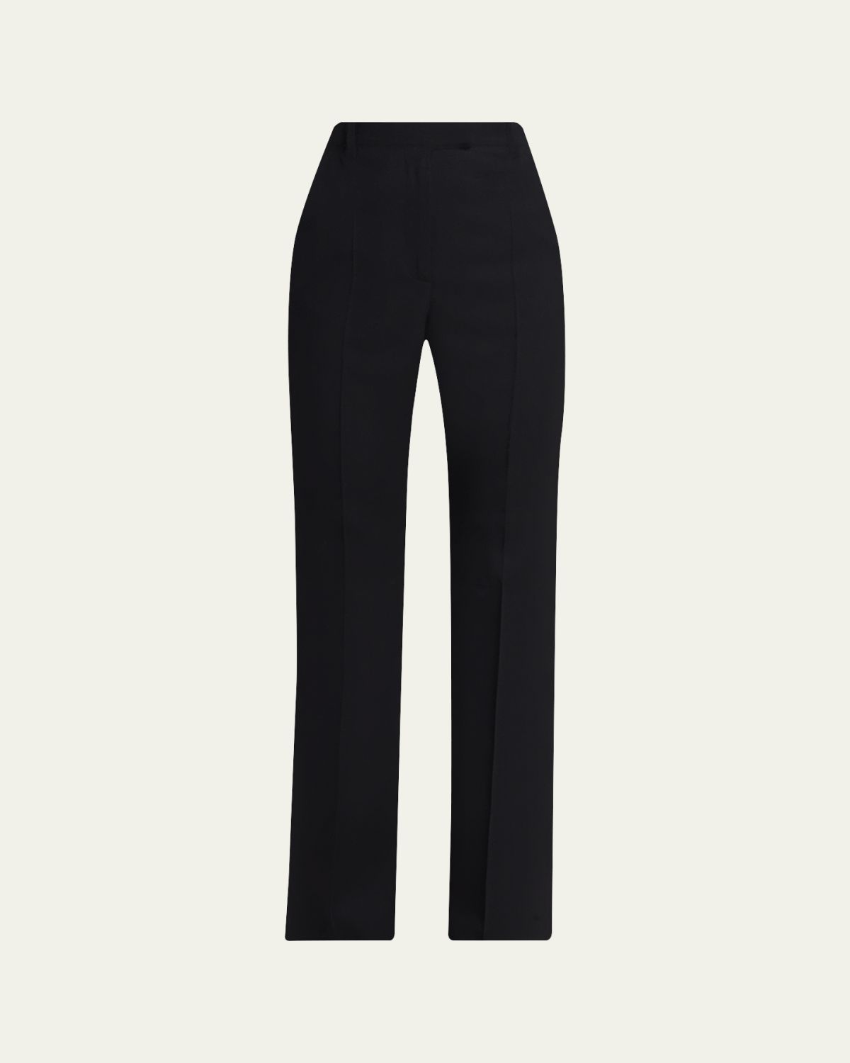 McQueen High-Rise Straight-Leg Wool Trousers