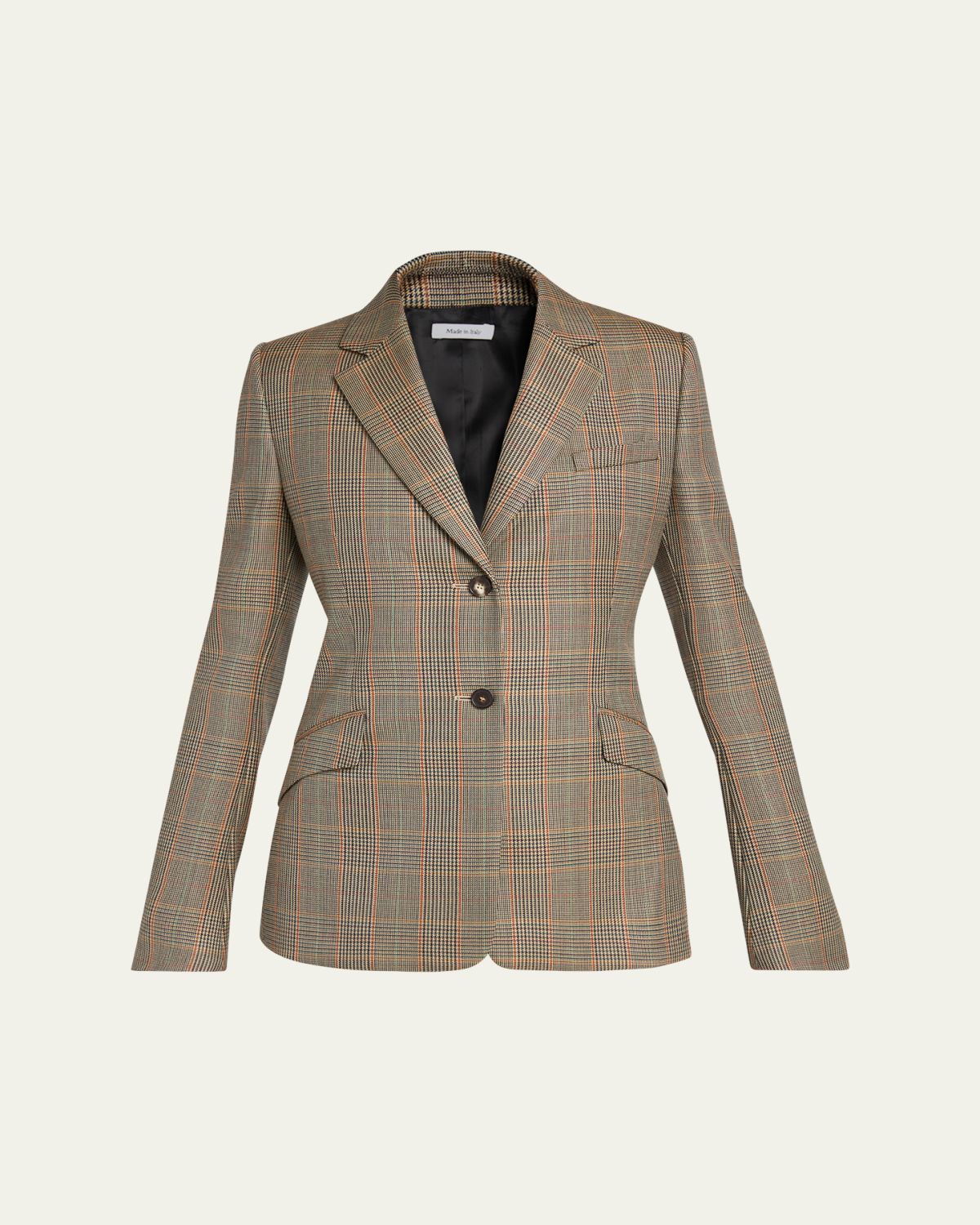 McQueen Prince Of Wales Wool Single-Breasted Blazer