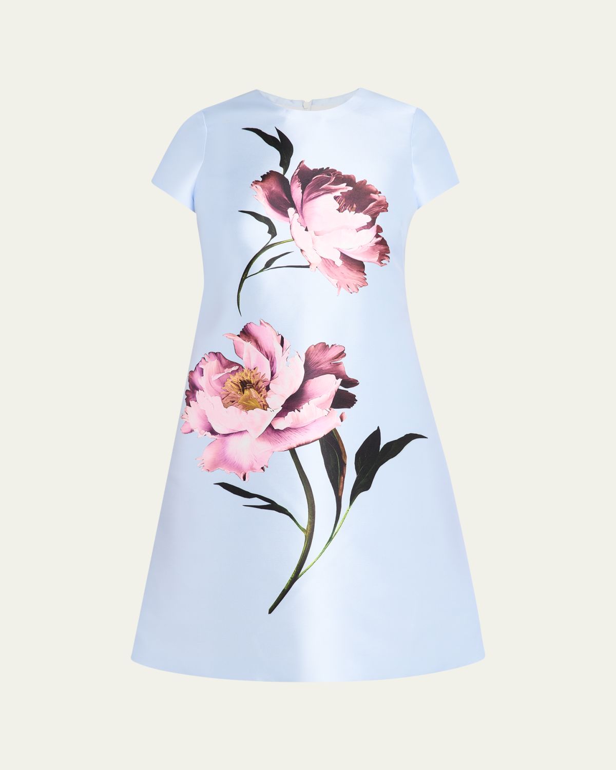 Rickie Freeman for Teri Jon Floral-Print Faille Dress