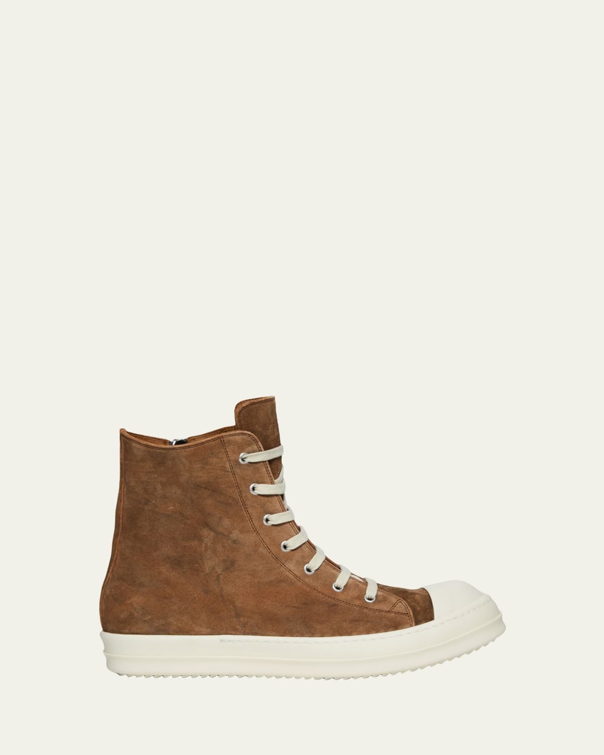 Rick Owens Men's Mule Granola Suede Cap Toe High-Top Sneakers