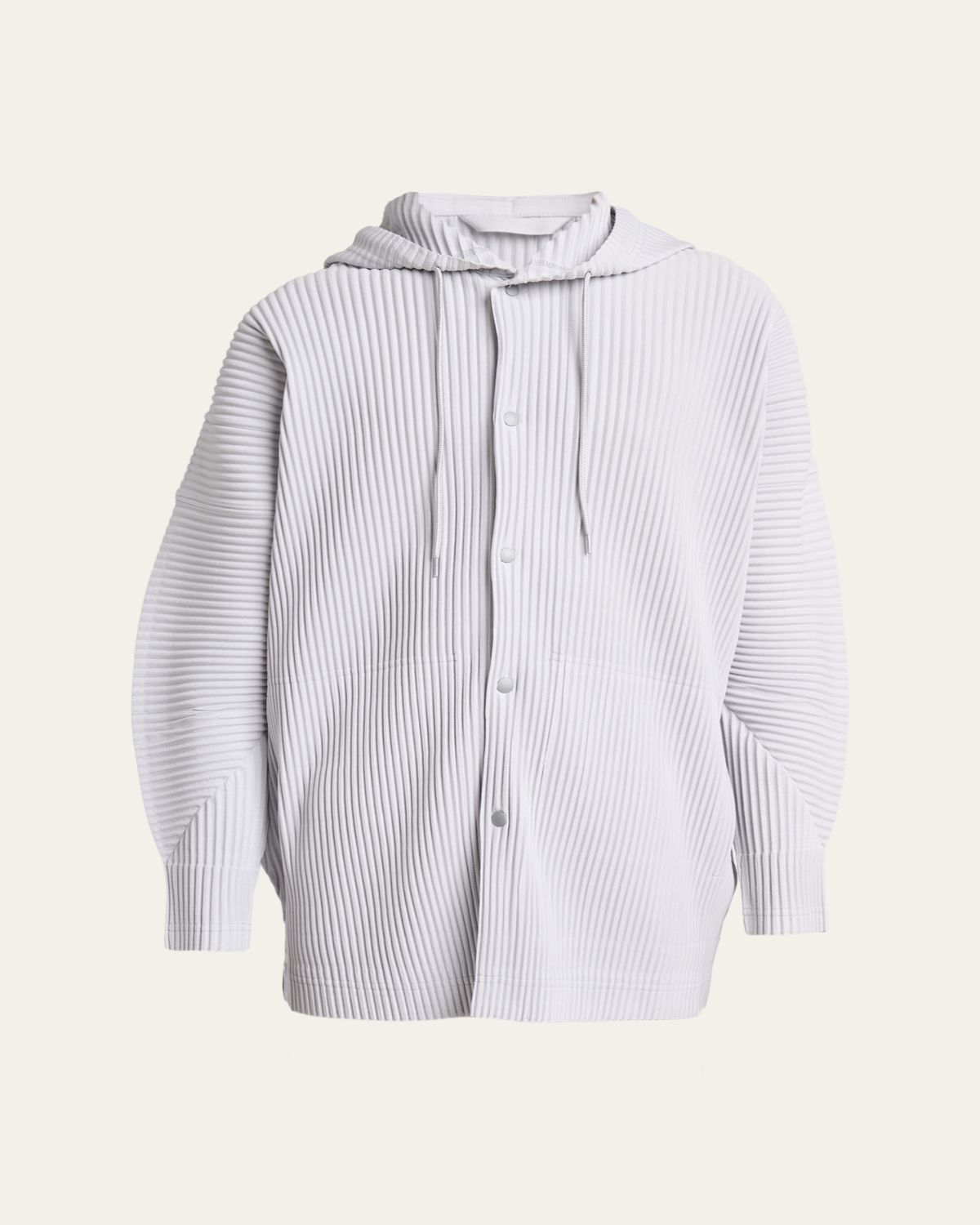 Homme Plisse Issey Miyake Men 's Monthly Colors Pleated Snap-Front Hoodie