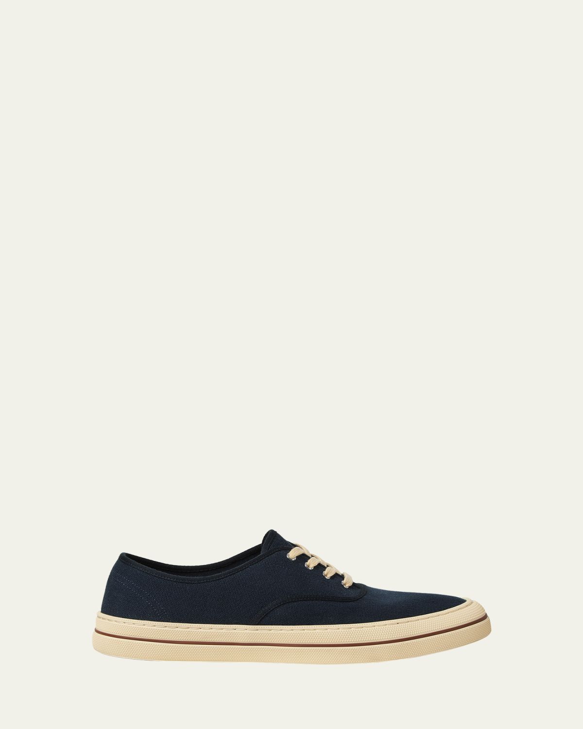 Loro Piana Raw Canvas Low-Top Sneakers