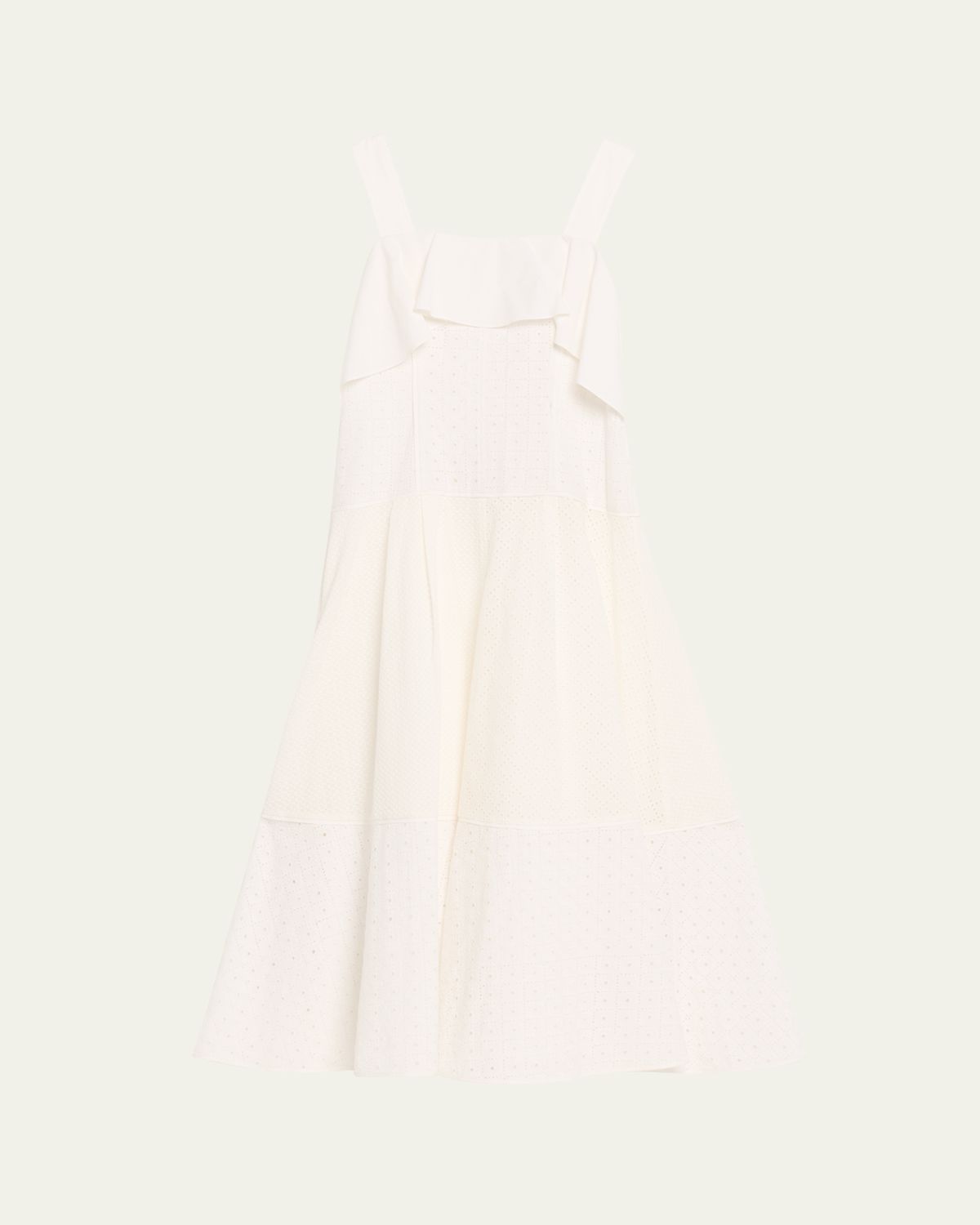 3.1 Phillip Lim Sleeveless Broderie Anglaise Midi Dress