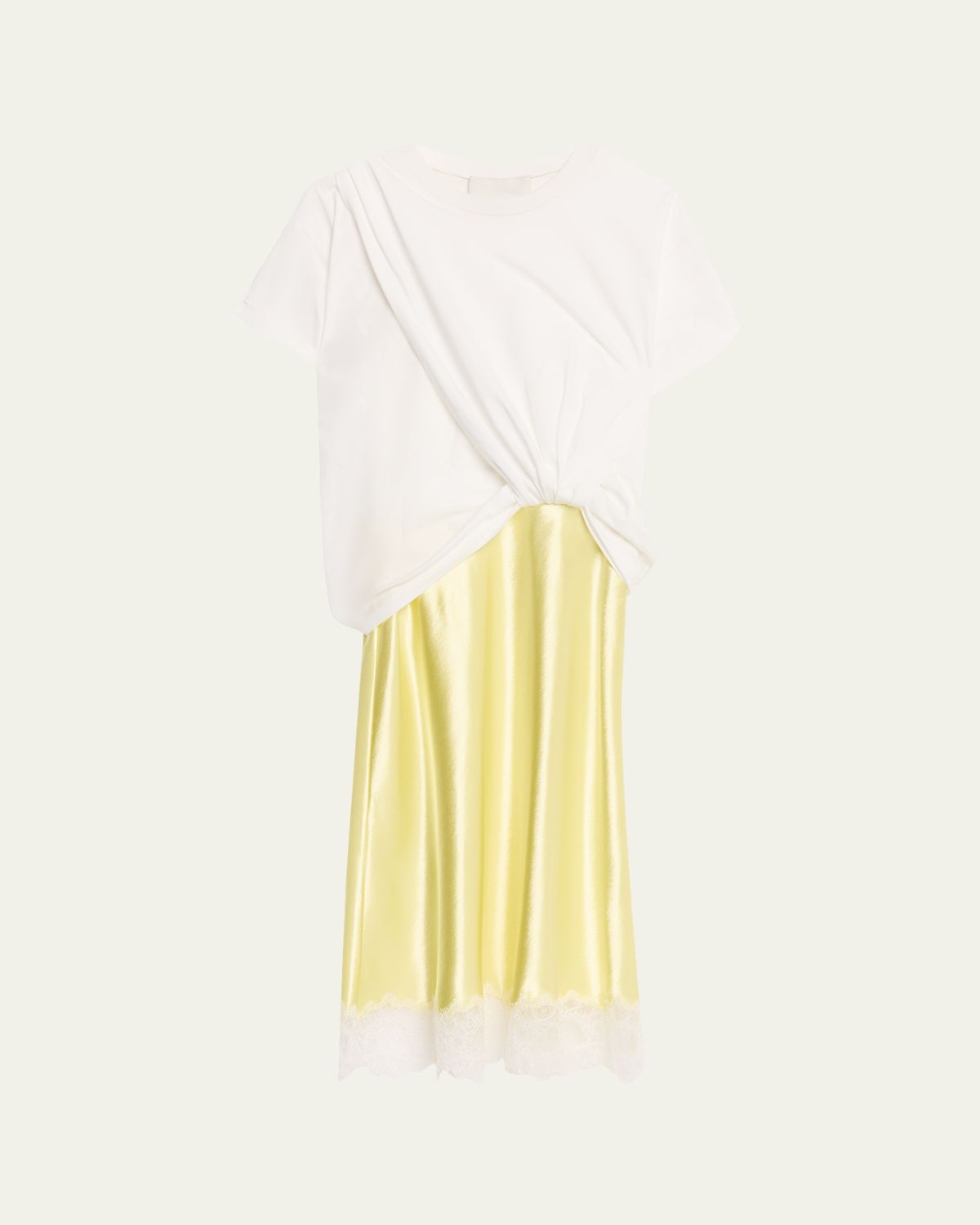 3.1 Phillip Lim Short-Sleeve Combo T-Shirt Slip Dress