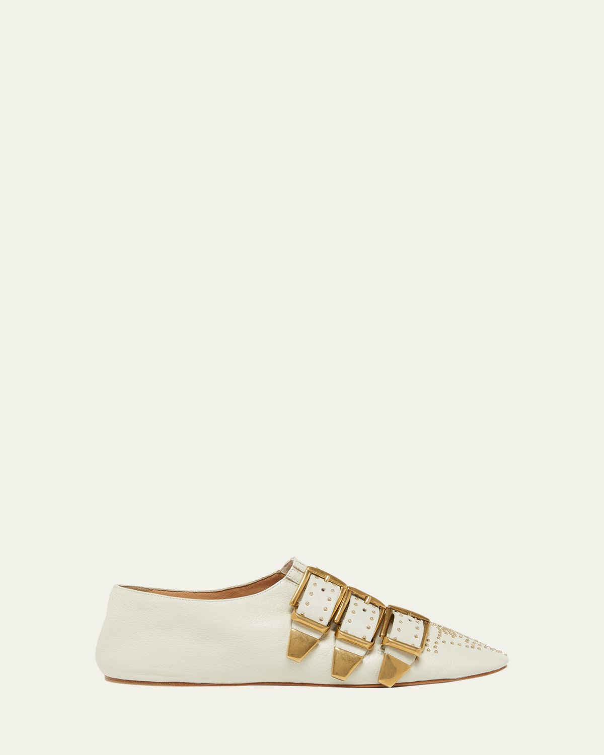 Chloe Susanna Studded Leather Flats