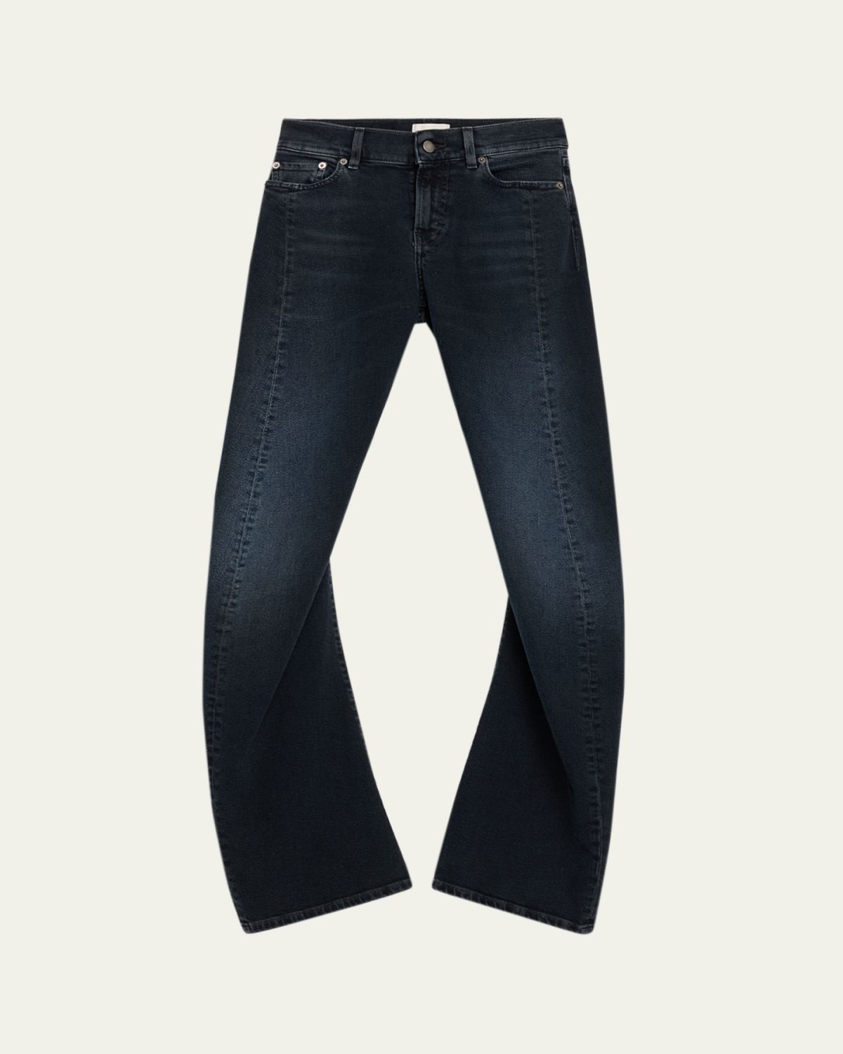 HAIKURE Gery Low-Rise Slim Flare Jeans