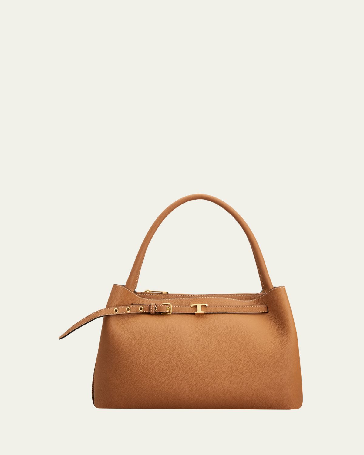 Tod's Small Timeless T Belted Leather Shoulder Bag