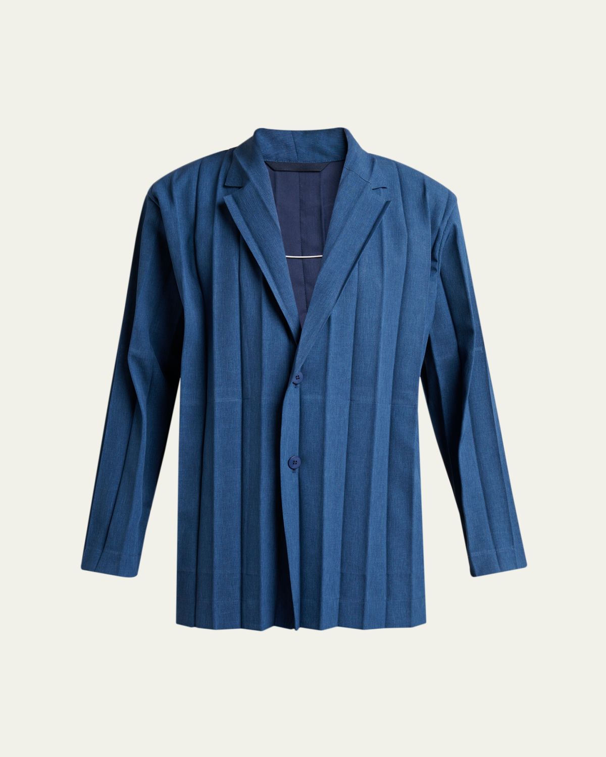 Homme Plisse Issey Miyake Men's Edge Ensemble Single-Breasted Pleated Jacket