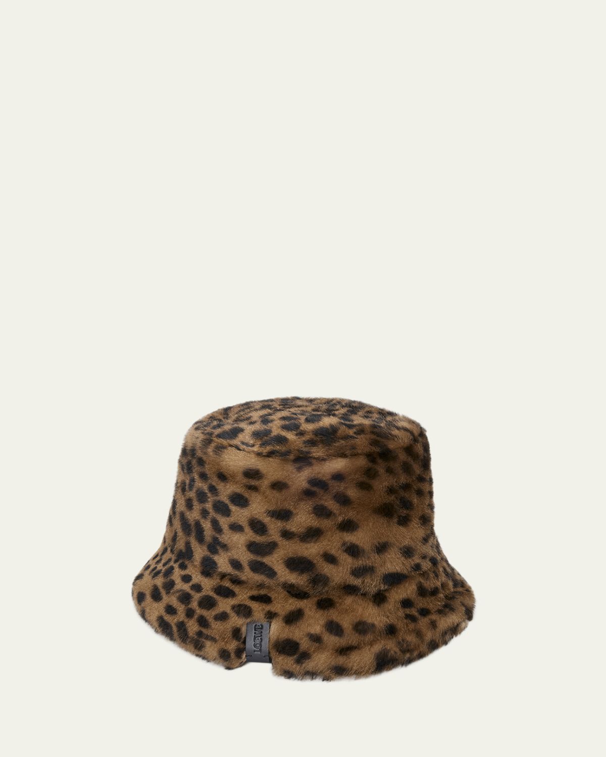 Loewe Leopard-Print Shearling Bucket Hat