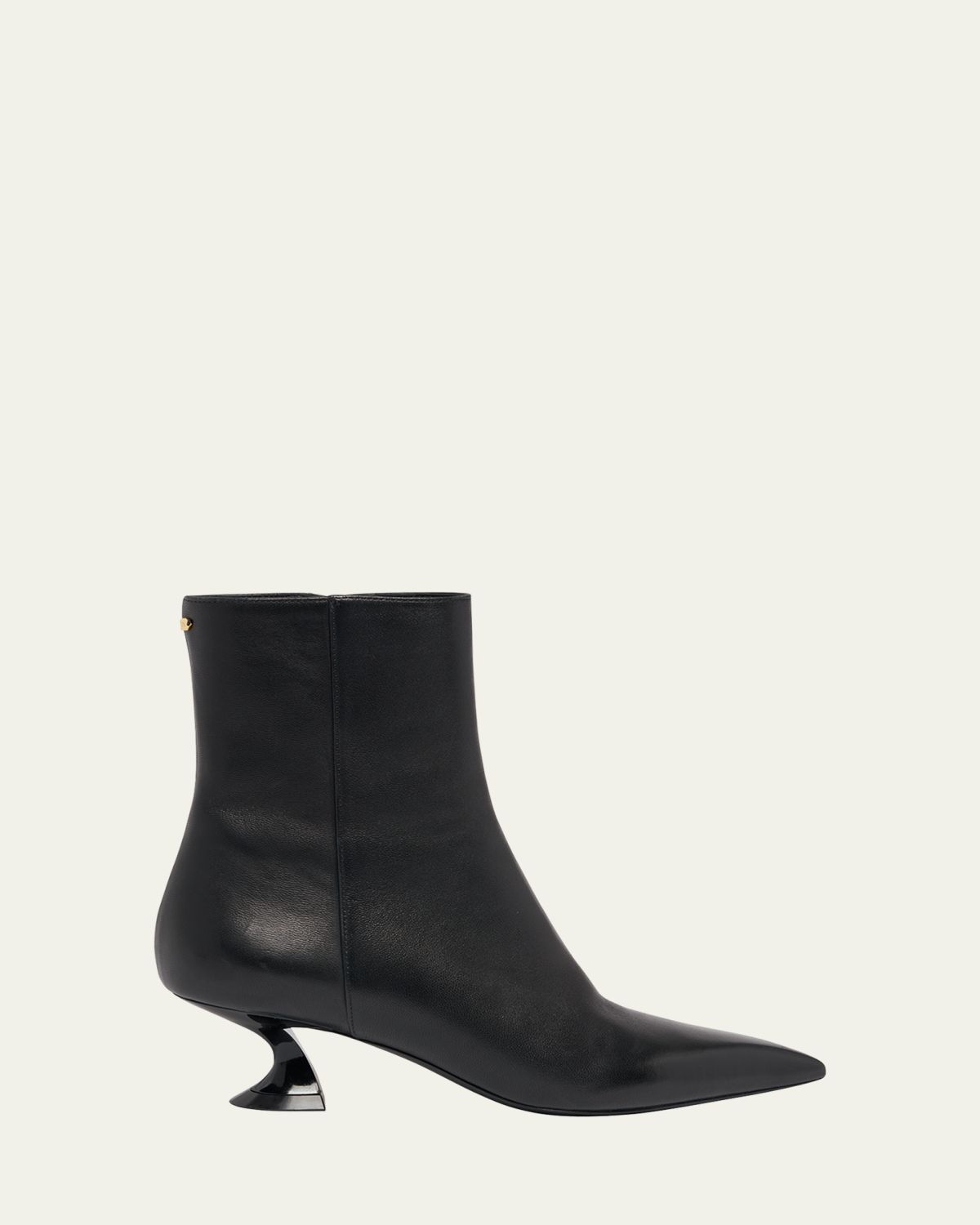 Lanvin 50mm Midnight Step Leather Ankle Boots