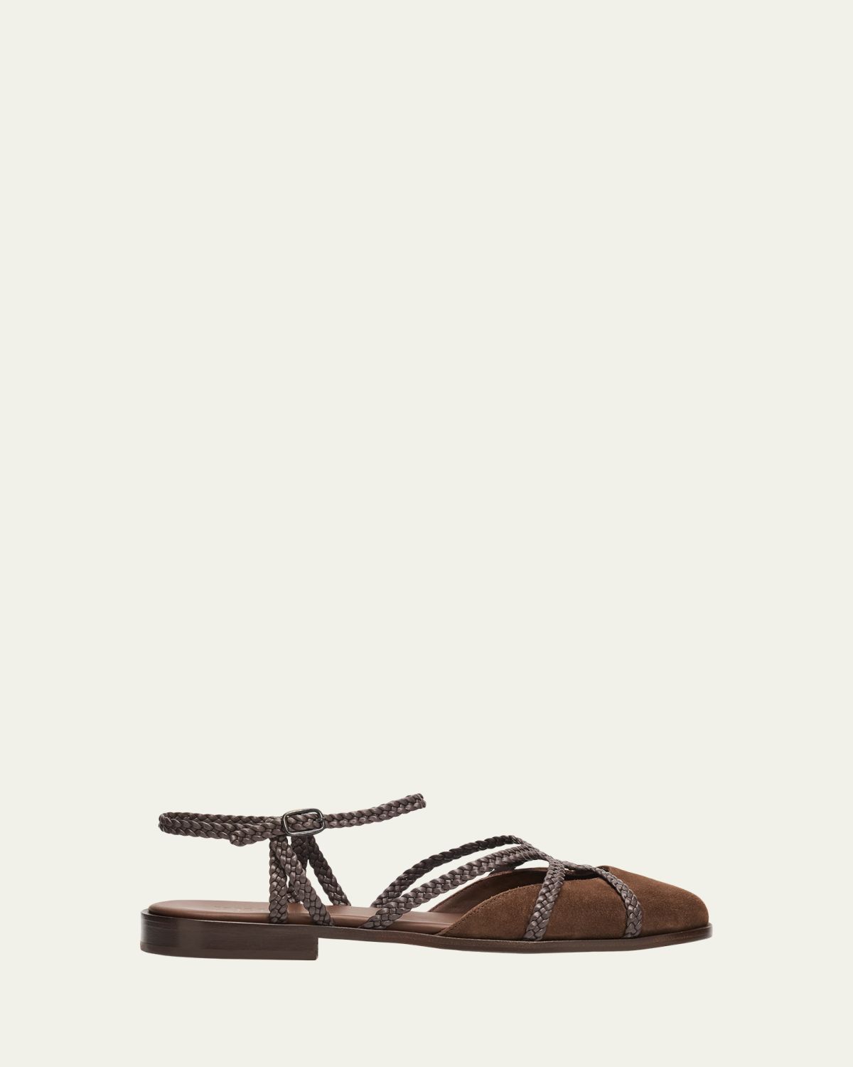 HEREU Ranya Braided Suede Sandals