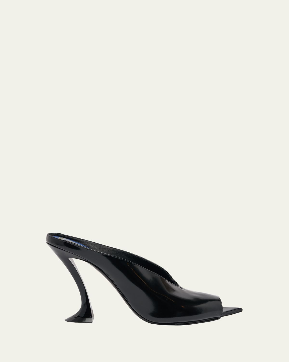 Lanvin 100mm Leather Pointed-Toe Mules
