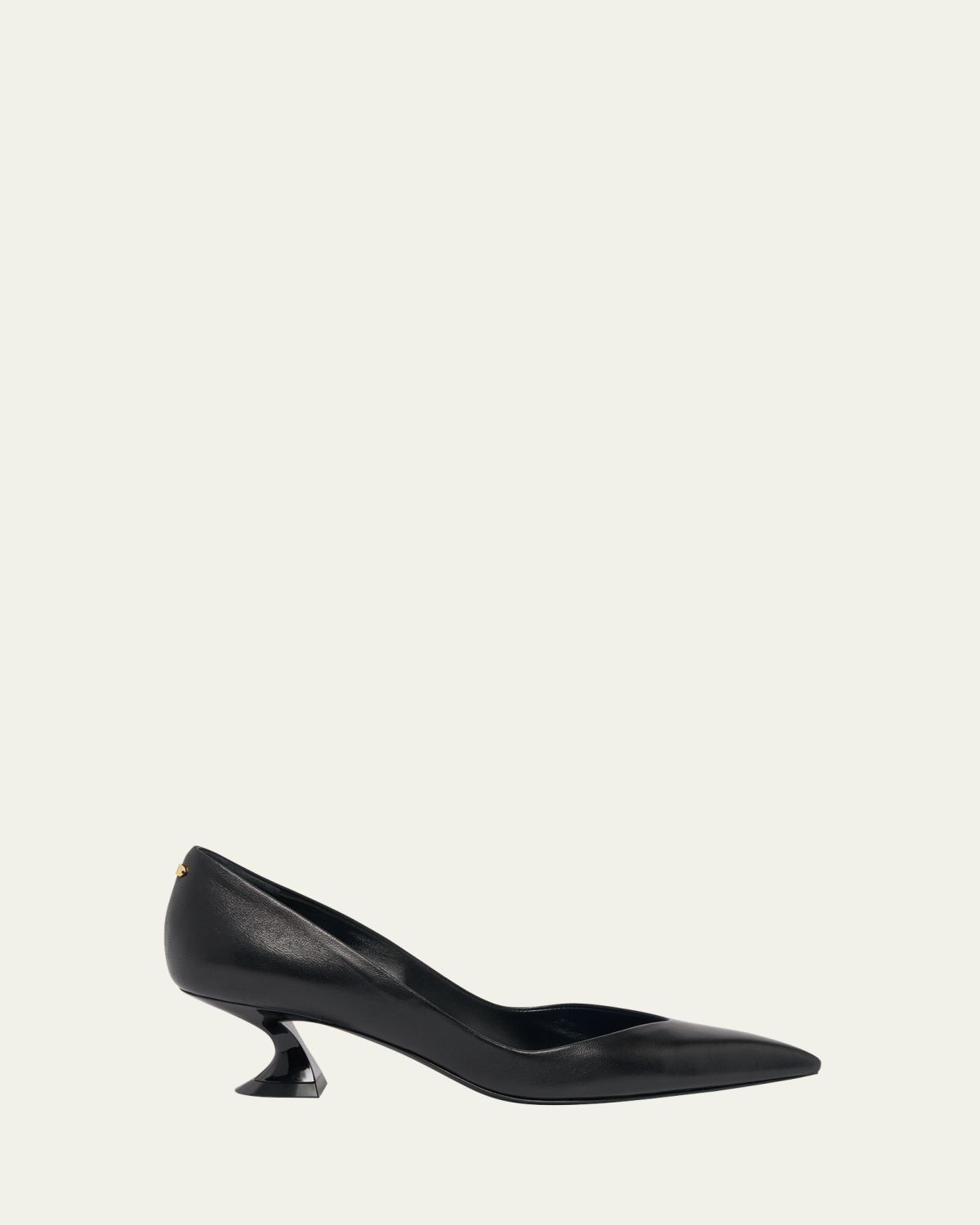 Lanvin 50mm Leather Kitten-Heel Pumps
