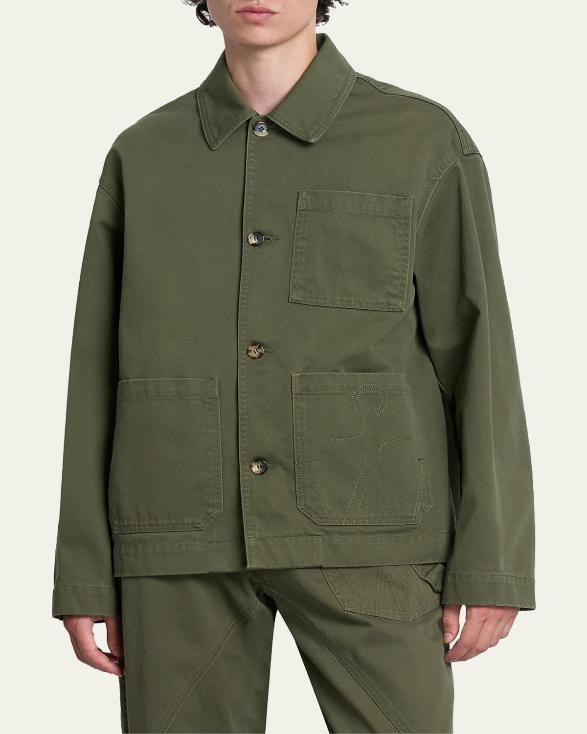 JW Anderson Mens Patch-Pocket Blouson Jacket | Thumbnail 4