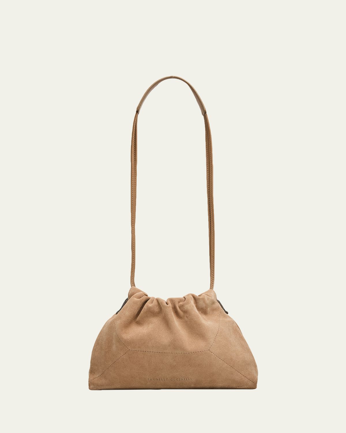 Brunello Cucinelli Suede Drawstring Pouch Bag