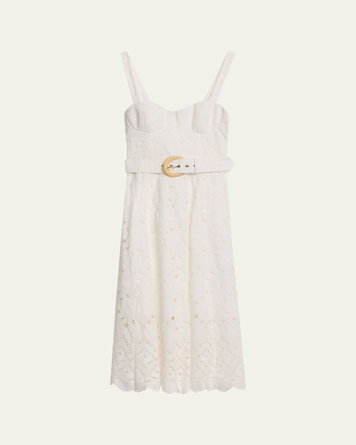 Cara Cara Calypso Embroidered A-Line Midi Dress