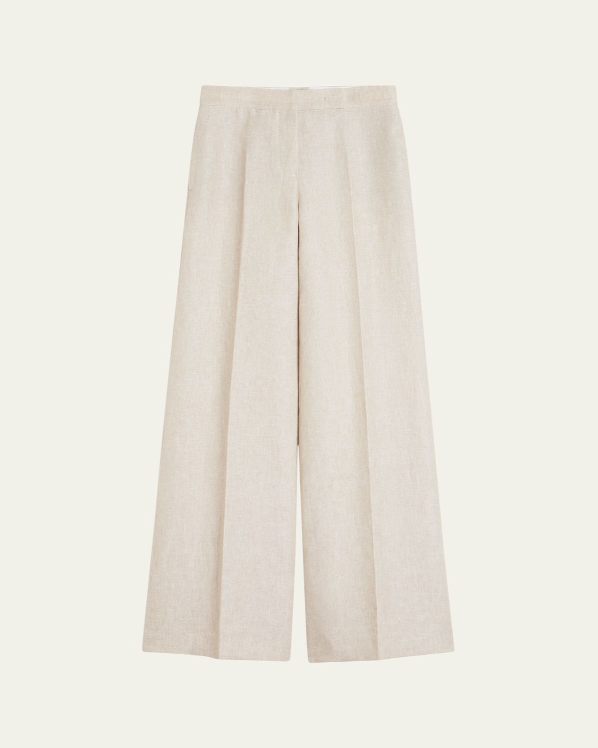 Max Mara Flax Linen Wide-Leg Pants