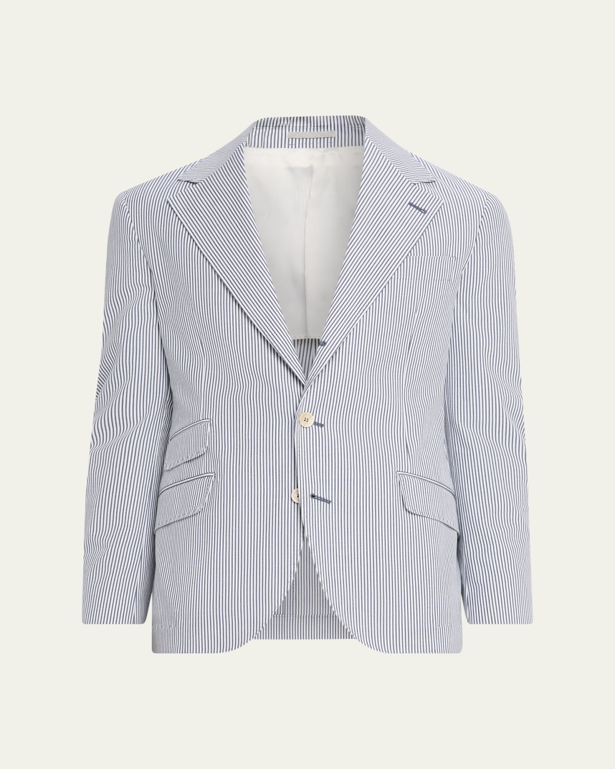 Brunello Cucinelli Men's Cotton-Blend Single-Breasted Jacket | Thumbnail 6 Brunello Cucinelli Men's Cotton-Blend Single-Breasted Jacket | Thumbnail 6