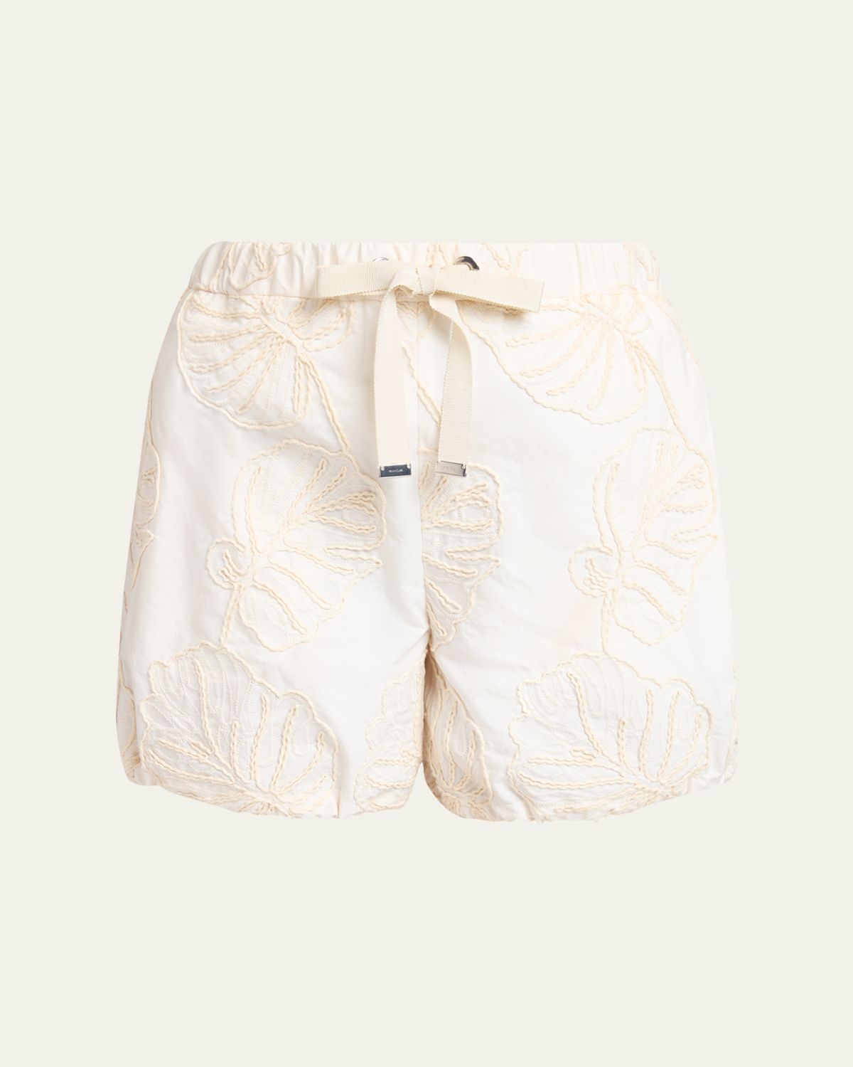 Moncler Embroidered Drawstring Shorts
