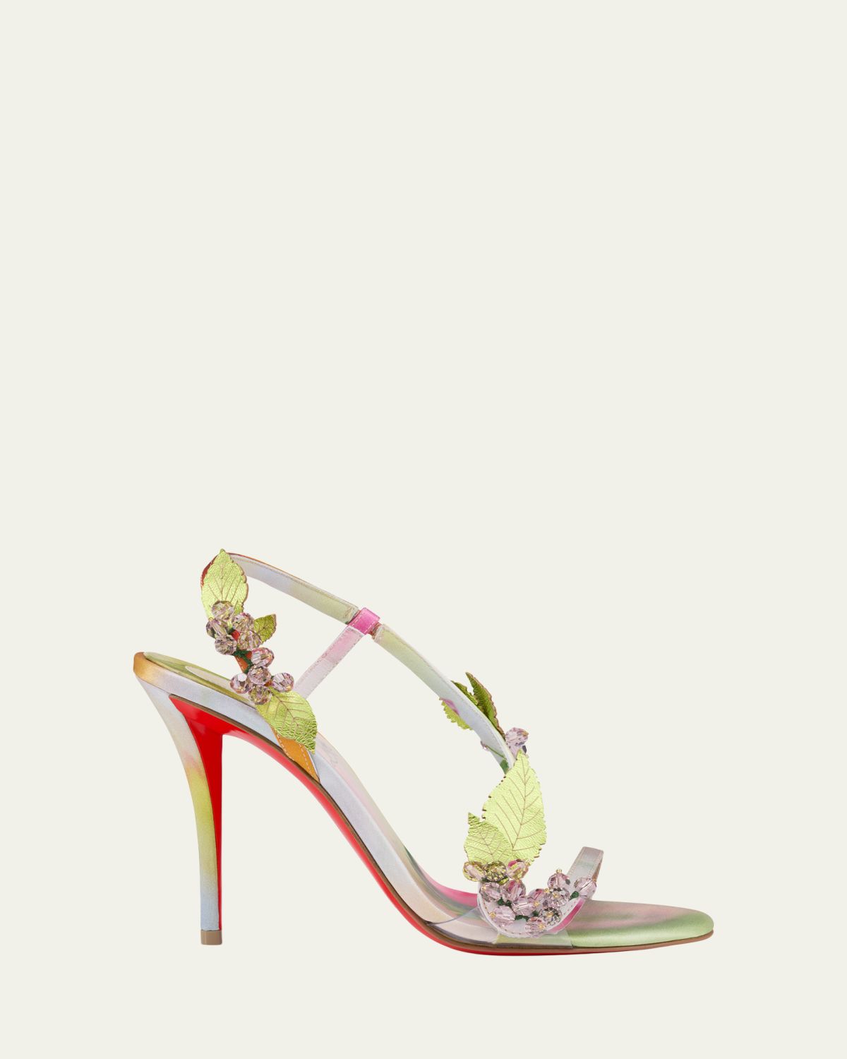 Christian Louboutin 100mm Rosa Fruit Embellished Satin Sandals | Thumbnail 5