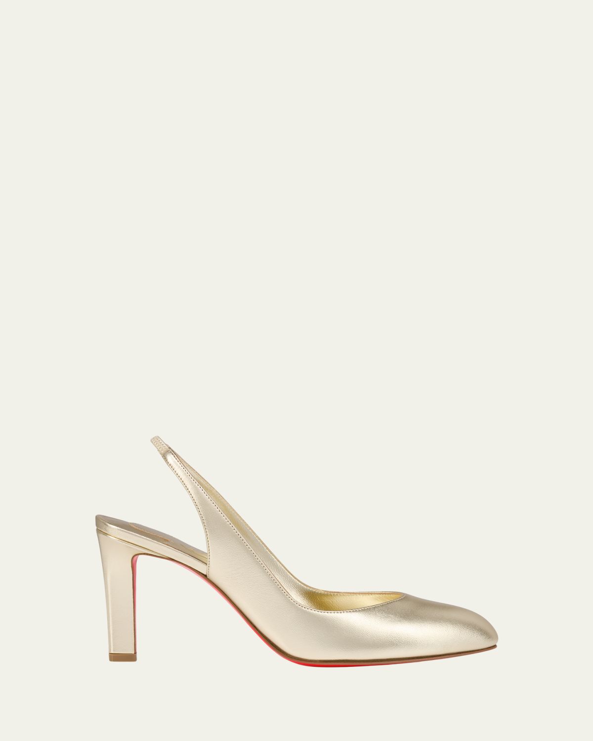 Christian Louboutin 85mm Fannylove Metallic Leather Slingback Pumps | Thumbnail 5