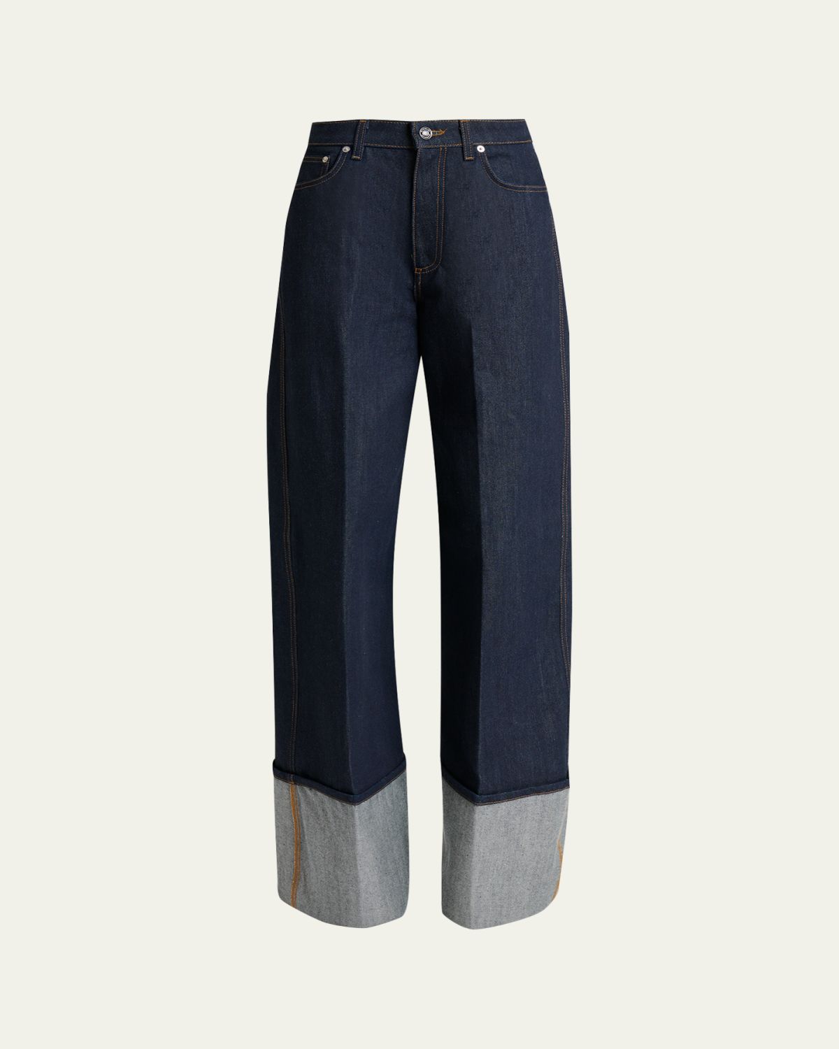 Givenchy Turn-Up Wide-Leg Denim Trousers