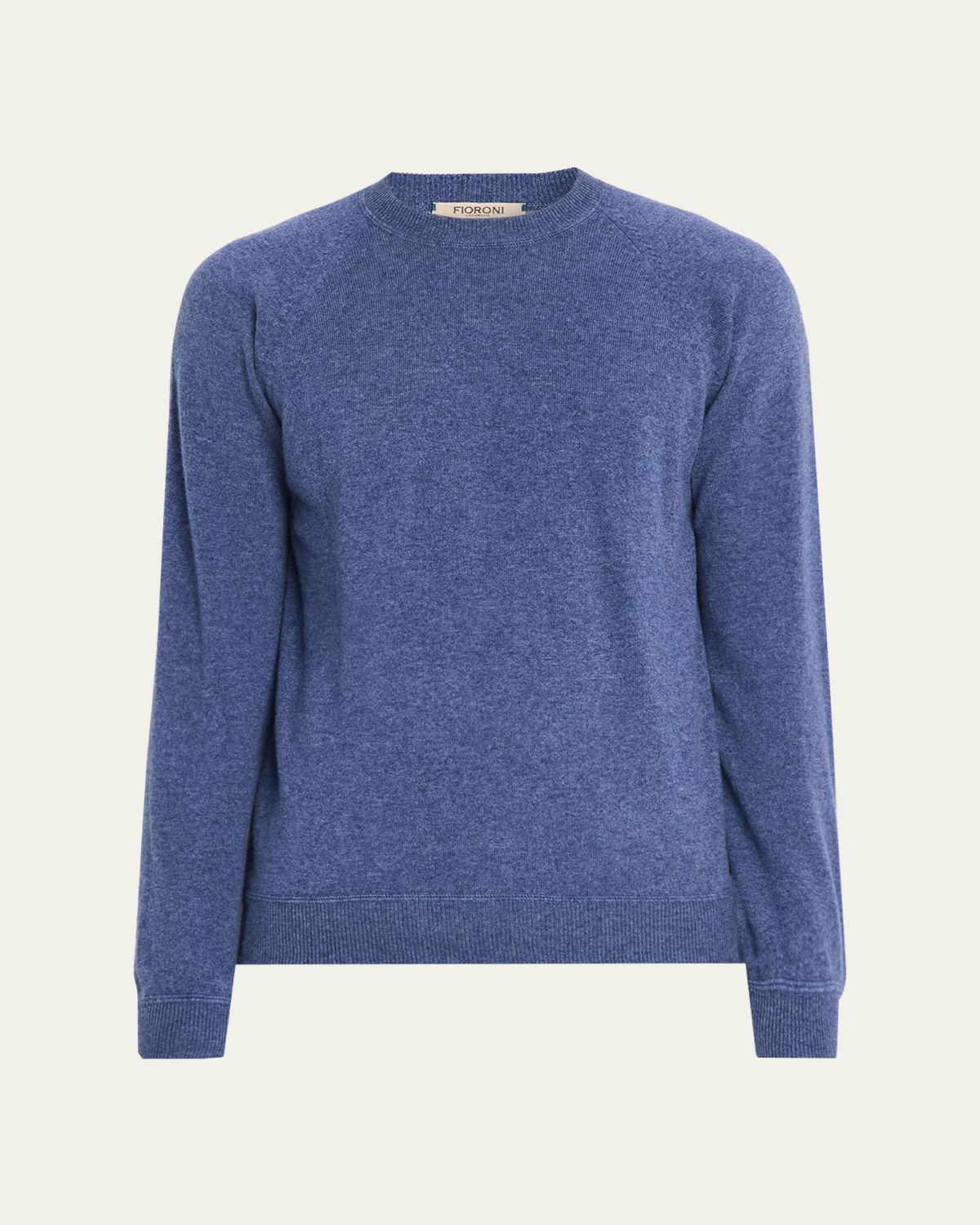 Fioroni Men's Sweatshirt-Style Cashmere Crewneck Sweater