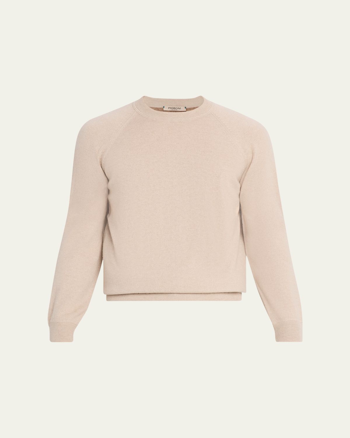 Fioroni Men's Sweatshirt-Style Cashmere Crewneck Sweater | Thumbnail 6 Fioroni Men's Sweatshirt-Style Cashmere Crewneck Sweater | Thumbnail 6