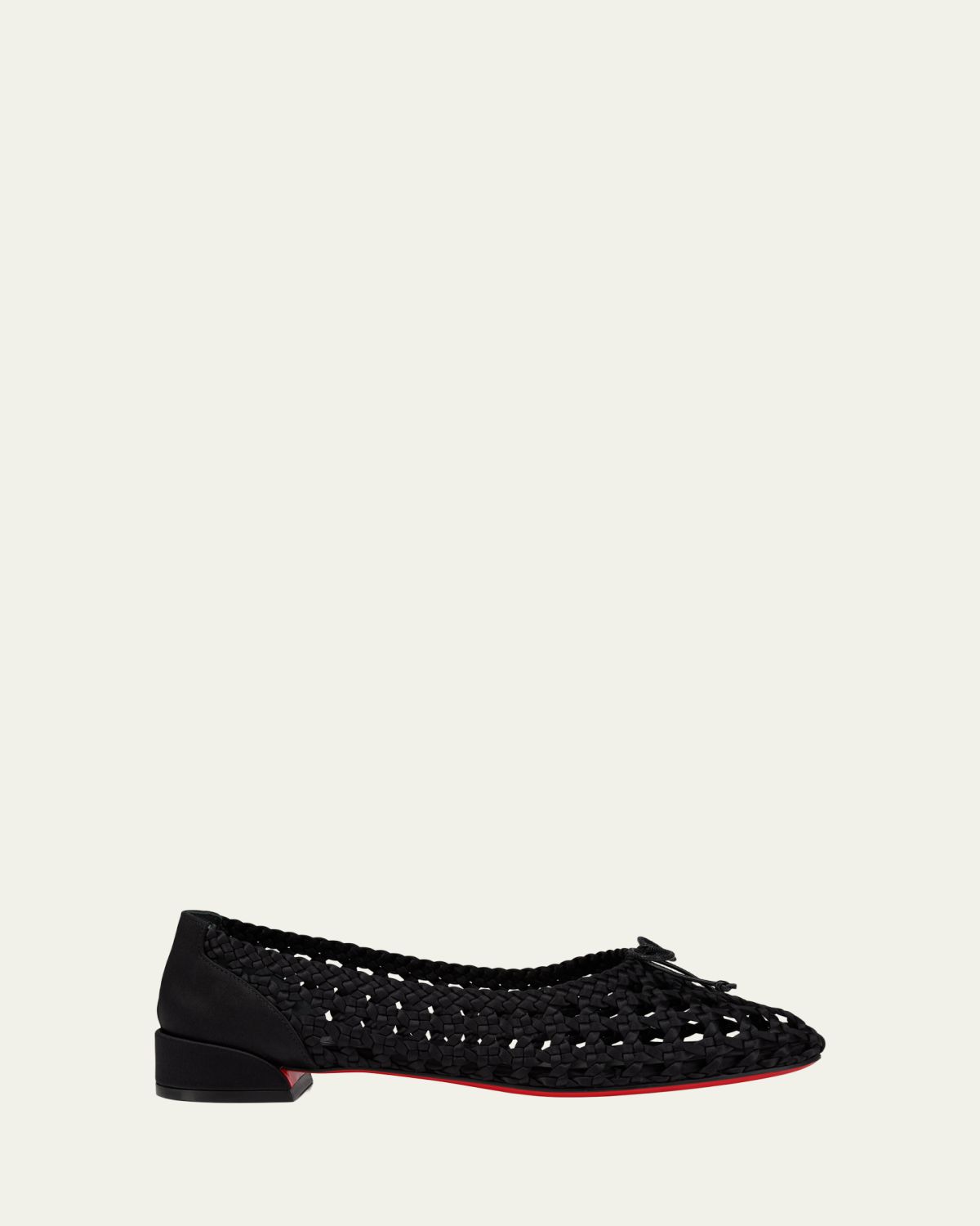 Christian Louboutin Sweetie Jane Woven Silk Ballerina Flats | Thumbnail 4
