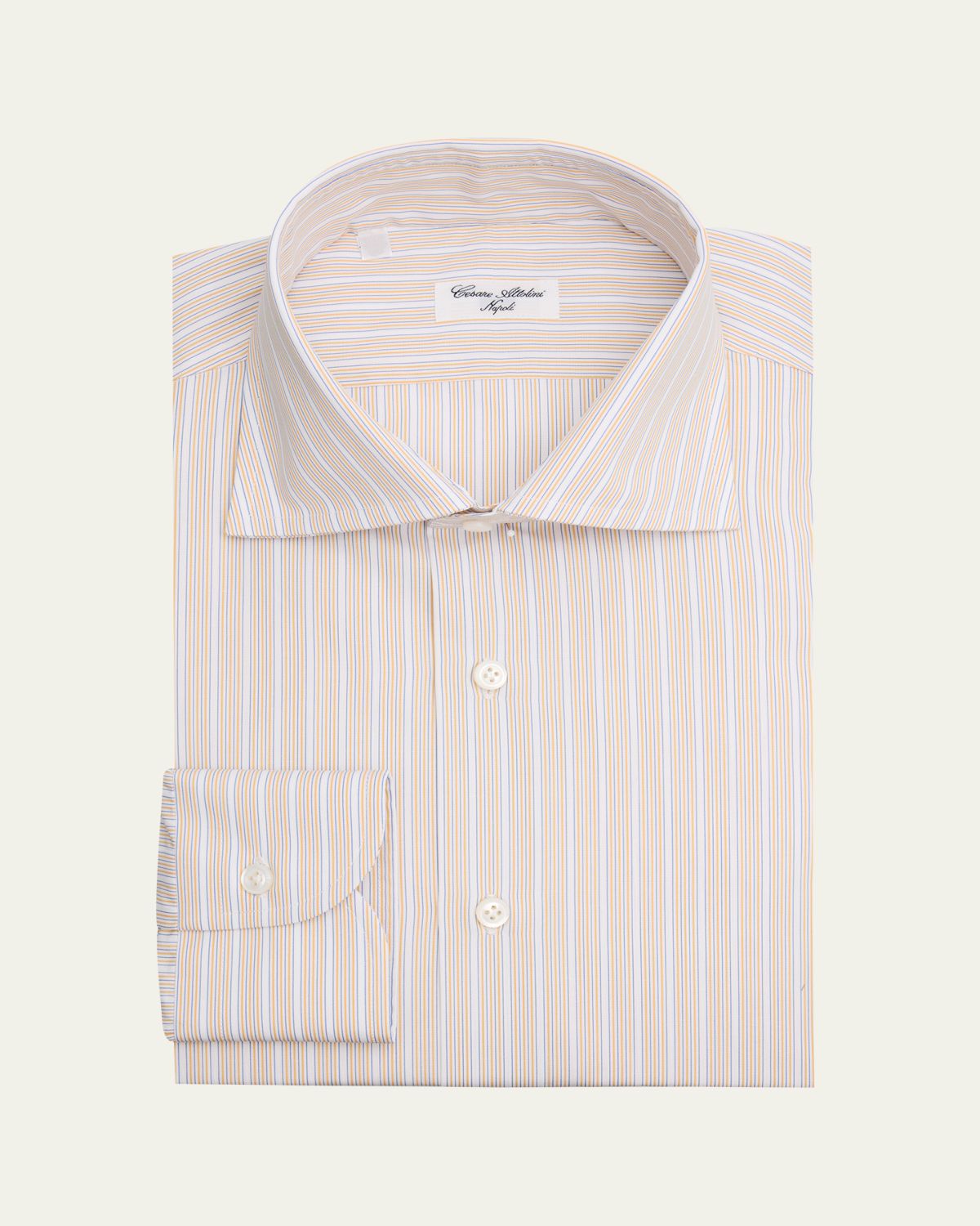 Cesare Attolini Men's Multi-Stripe Cotton Dress Shirt