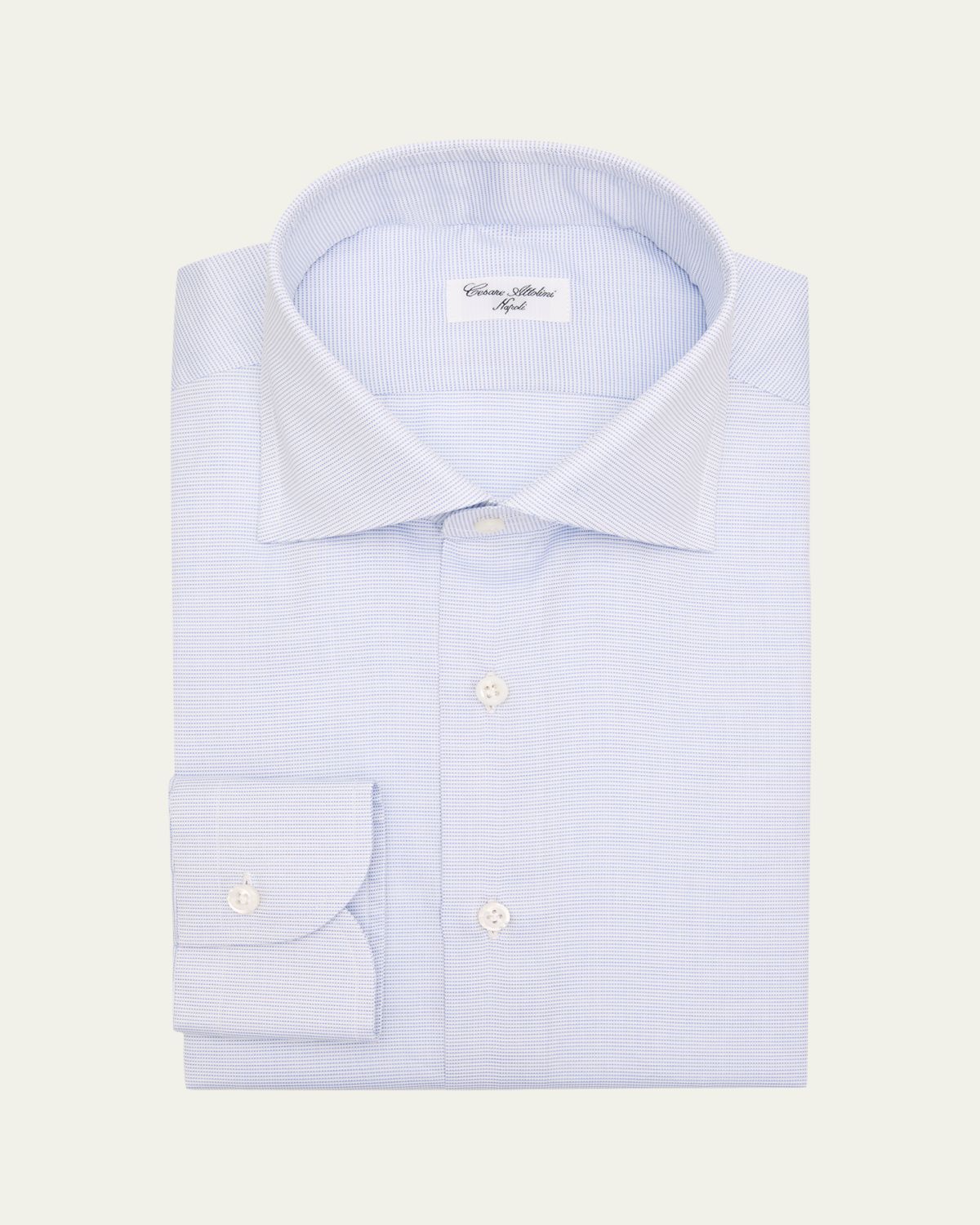 Cesare Attolini Men's Micro-Dot Cotton Dress Shirt