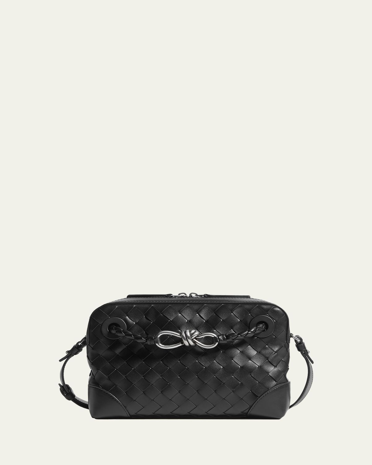 Bottega Veneta Men's Andiamo Intrecciato Leather Messenger Bag