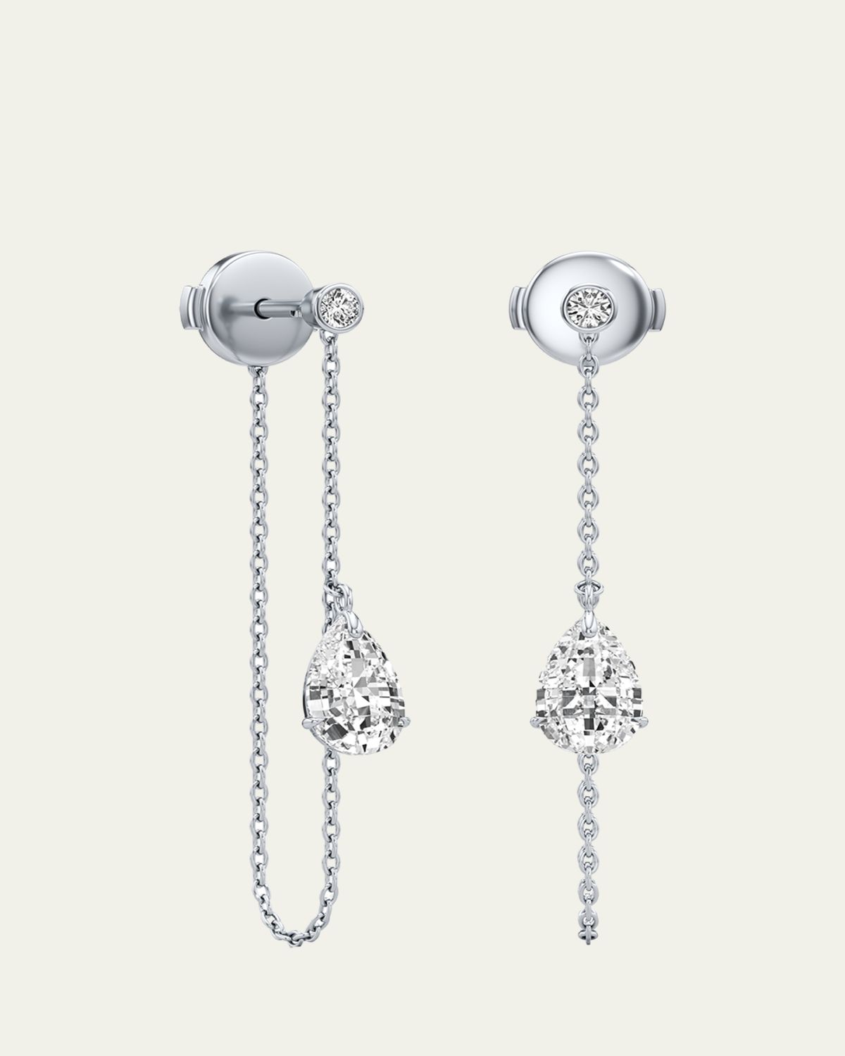 Unsaid Tear Lab-Grown Diamond Pure Drop Earrings