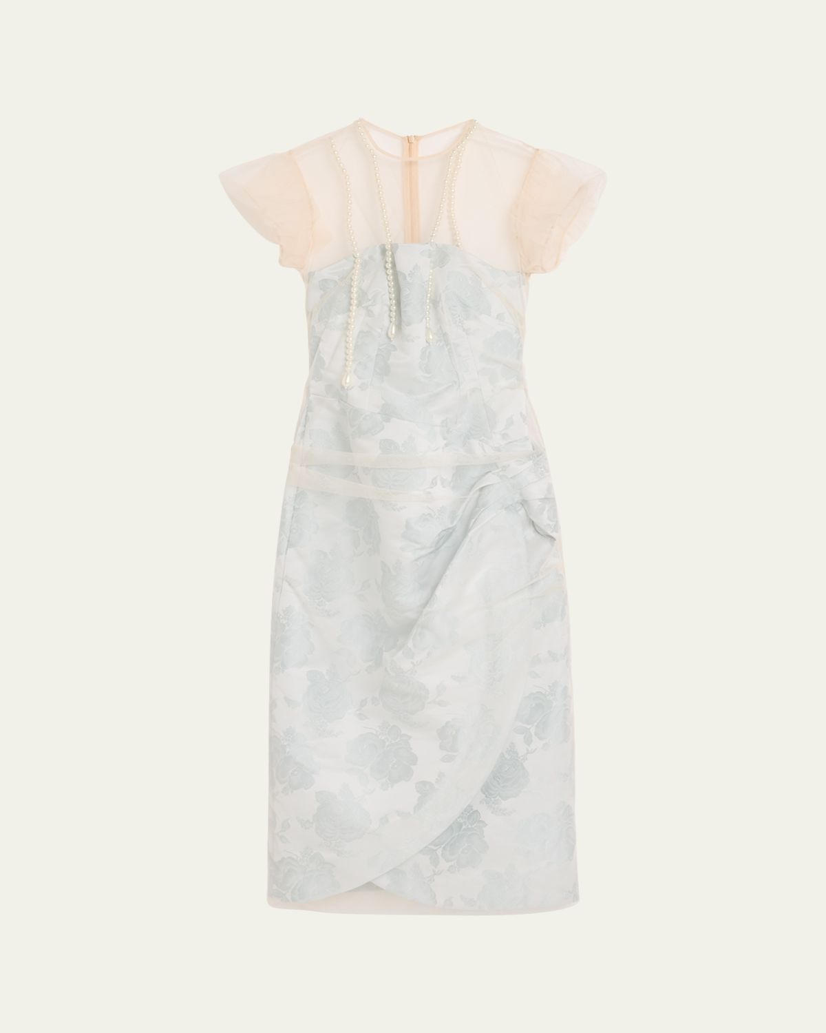 Simone Rocha Embellished Tulle Layered Floral-Jacquard Midi Dress | Thumbnail 6 Simone Rocha Embellished Tulle Layered Floral-Jacquard Midi Dress | Thumbnail 6