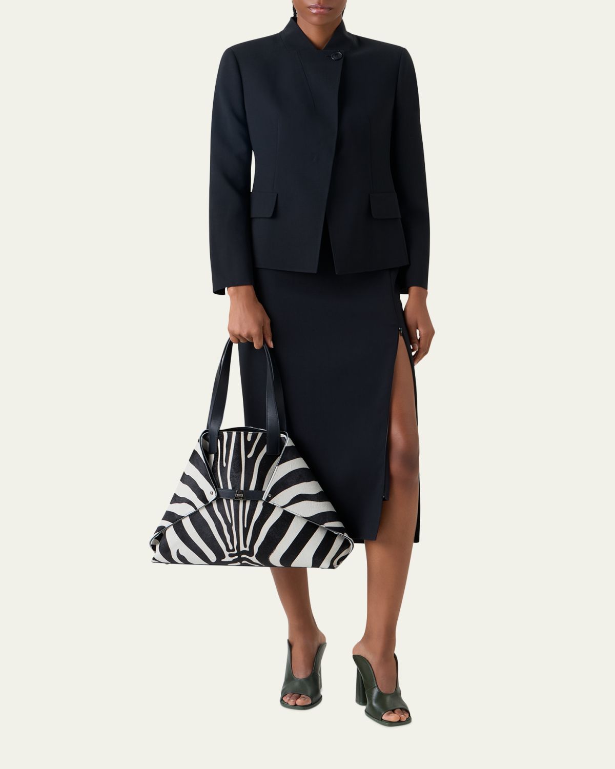 Akris Kay Wool Double-Face Short Jacket | Thumbnail 2 Akris Kay Wool Double-Face Short Jacket | Thumbnail 2