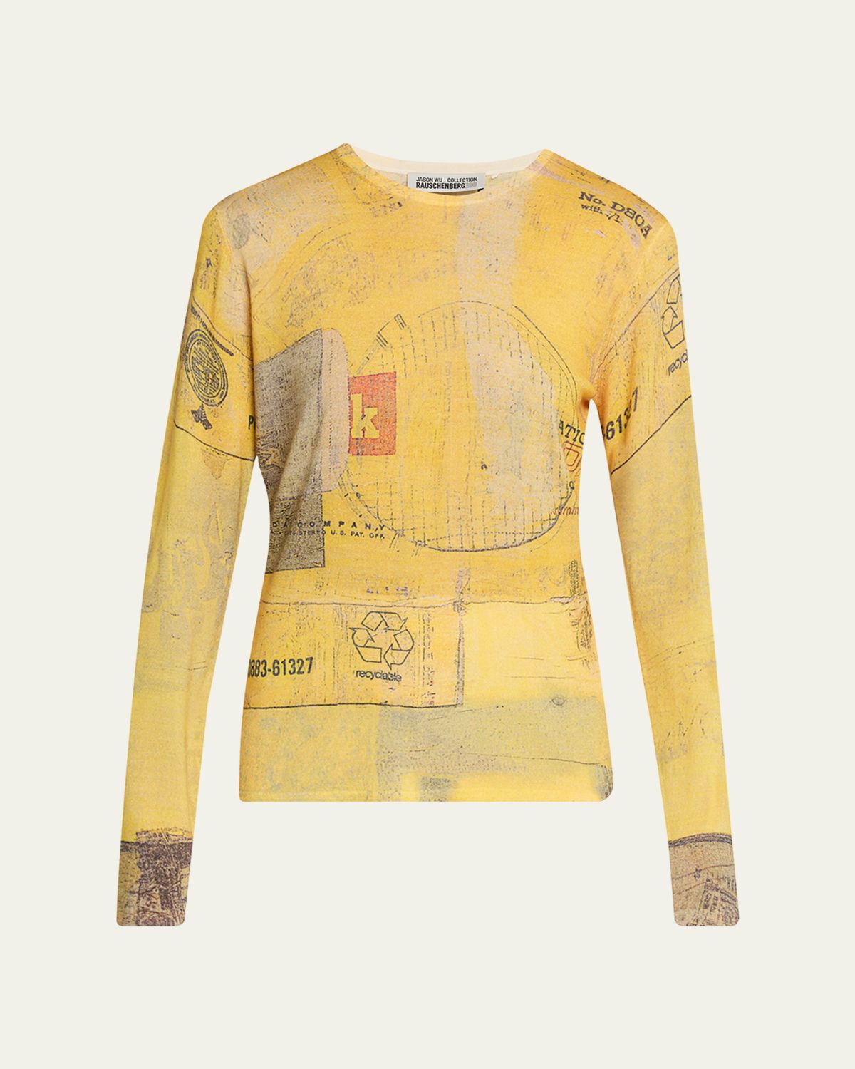 Jason Wu Collection x Robert Rauschenberg Sulphur Bank-Print Sweater