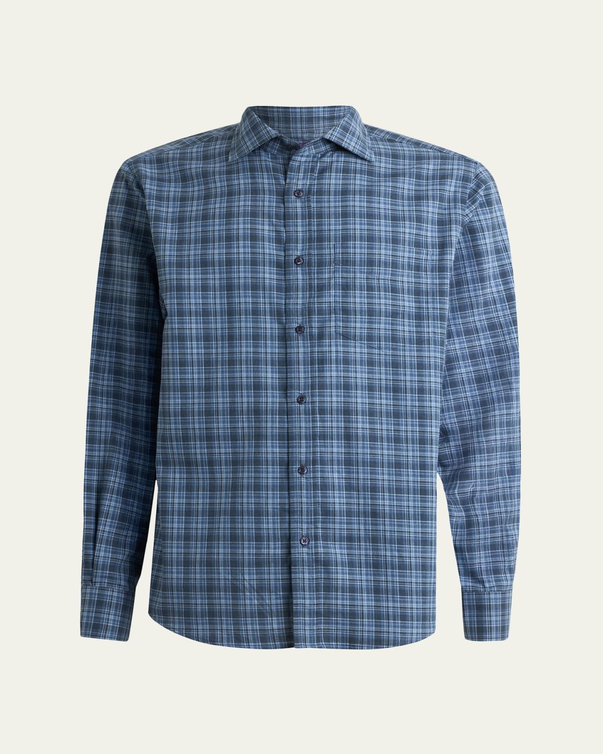 Ralph Lauren Purple Label Men's Aston Cotton Plaid Pocket Sport Shirt