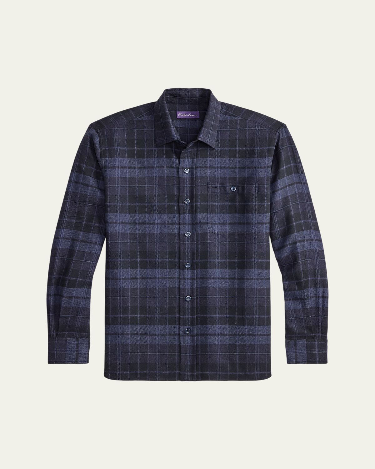 Ralph Lauren Purple Label Men 's Plaid Cotton Twill Shirt