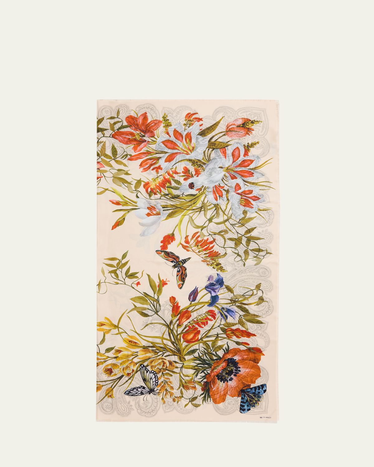 Etro Boheme Floral Silk Scarf
