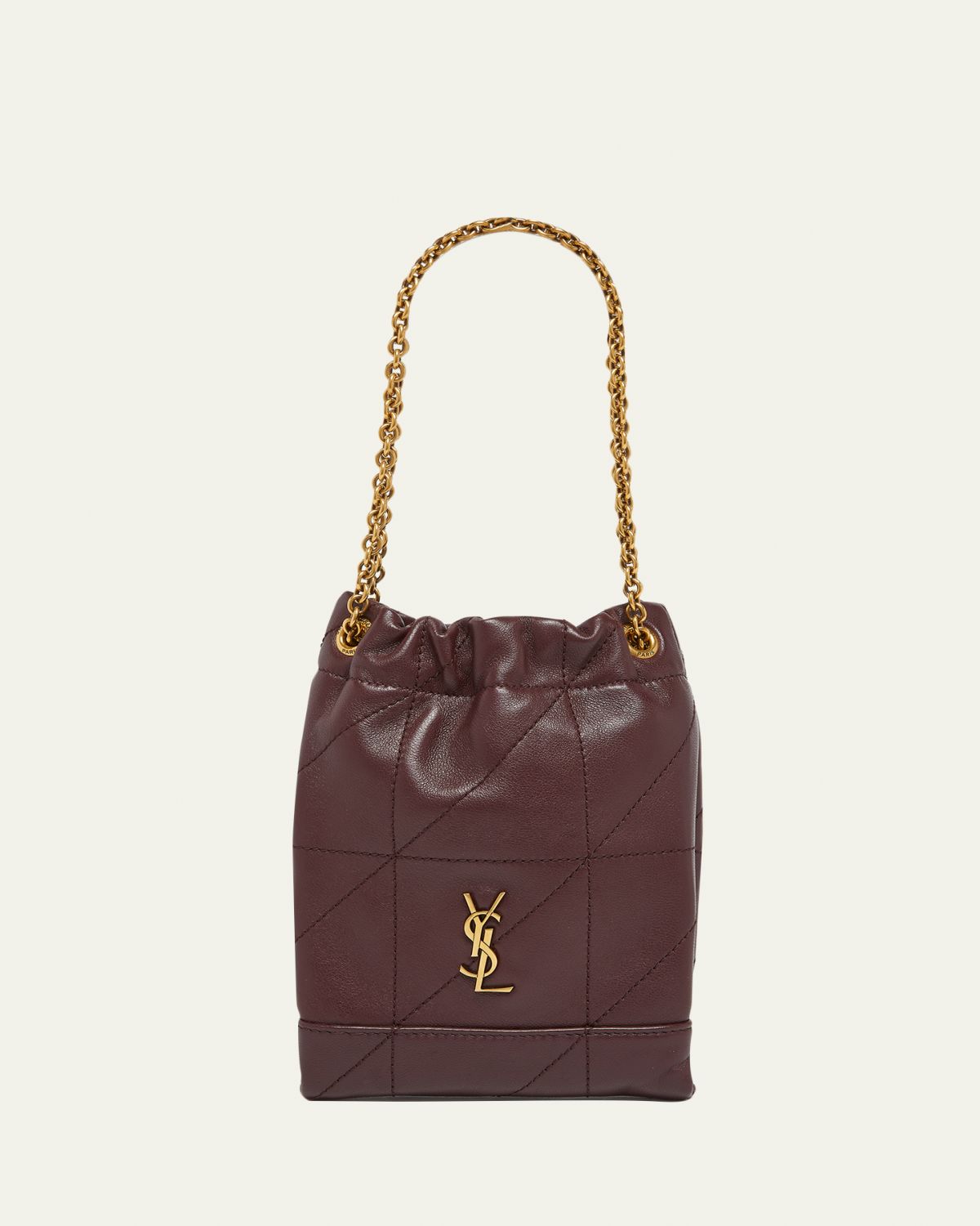 Saint Laurent Jamie Mini YSL Quilted Leather Pochon Shoulder Bag