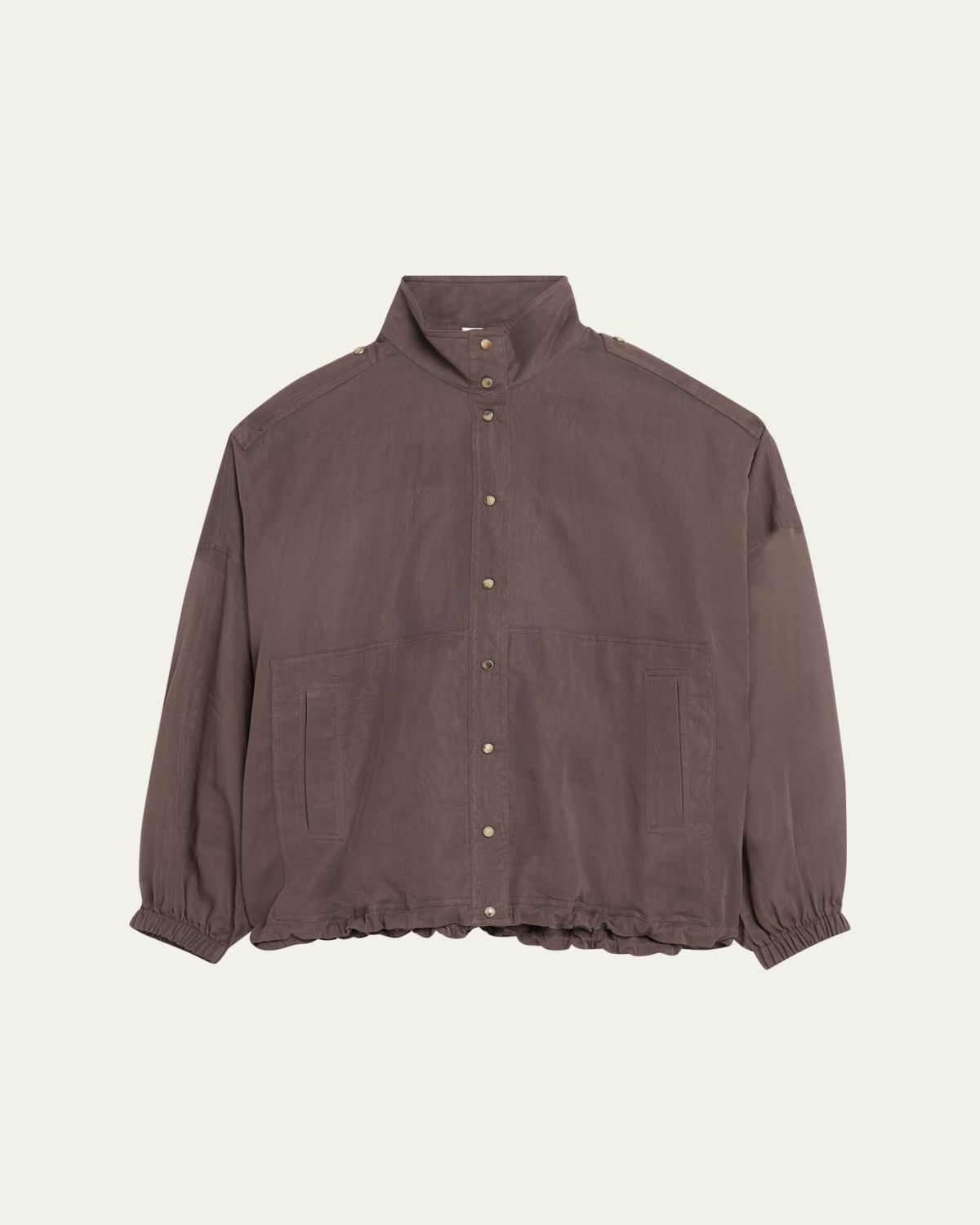 Brunello Cucinelli Sheer Cotton Voile Bomber Jacket